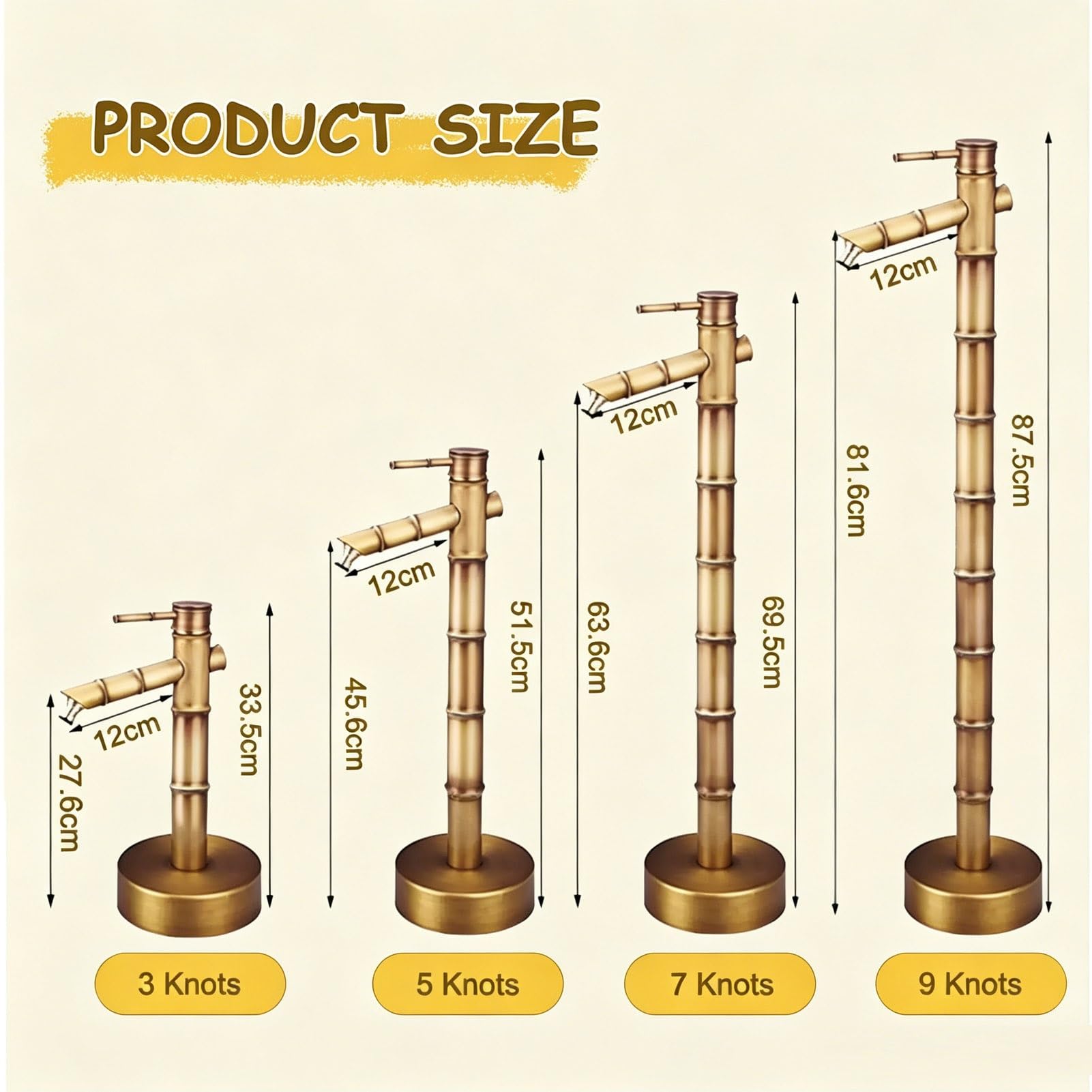 Grifo de columna de jardín de cobre, grifo resistente a las heladas, hidrante vertical independiente con soporte para manguera, dispensador exterior para jardín y patio trasero