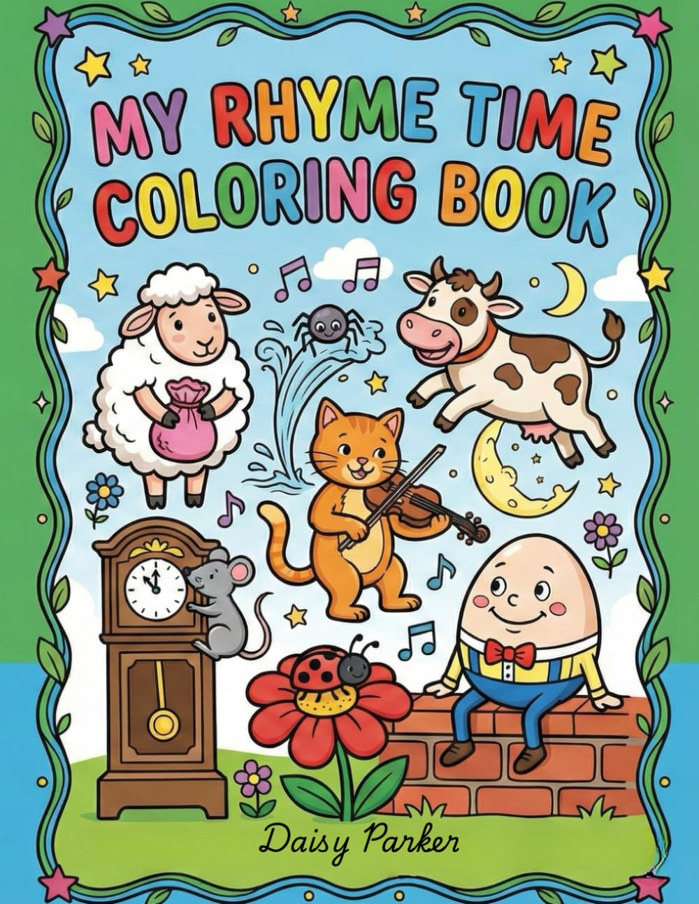 My Rhyme Time Coloring Book: A Fun Collection of Classic Nursery Rhymes for Toddlers & Kids | Simple, Bold, and Easy-to-Color Pages for Early Learners Ages 2-6