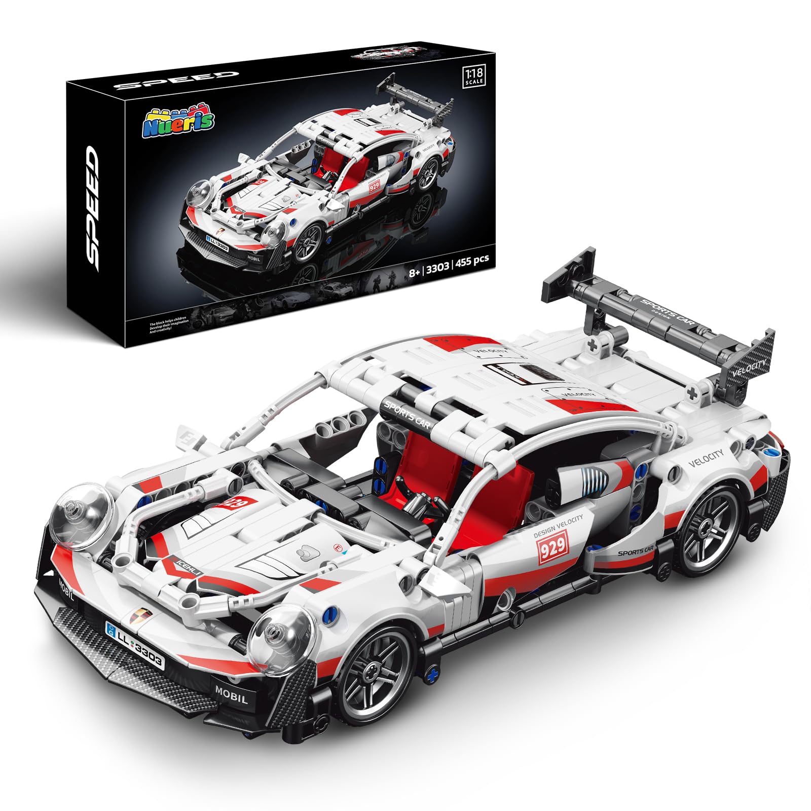 Amazon.com: Nueris 1:18 Technic Super Sports Cars Model Sets - 455