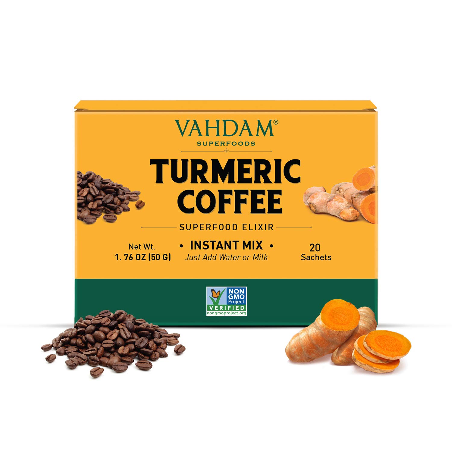 Buy Instant Coffee Packets with Turmeric & Black Pepper 20 Single