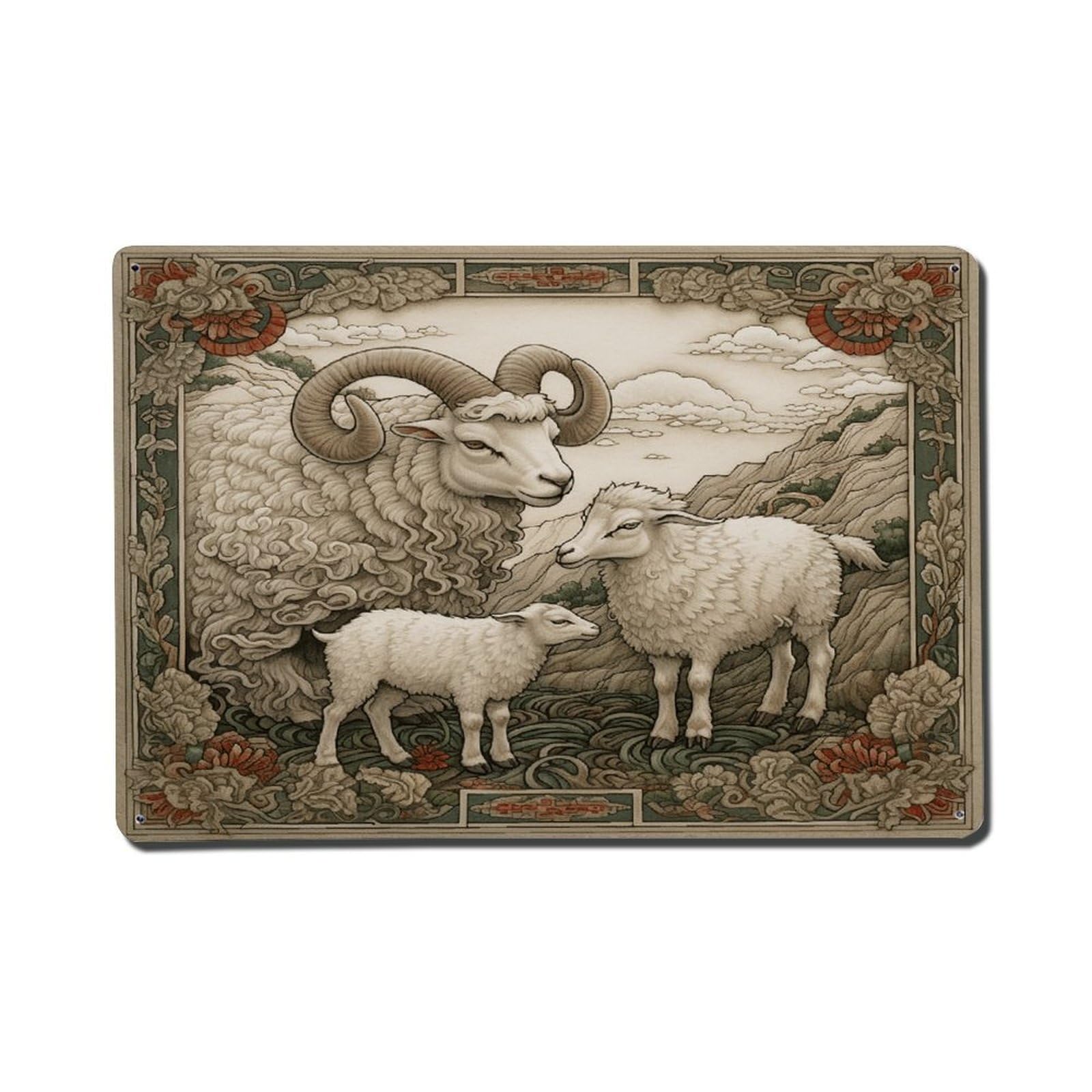 Adfgyerh Style Sheep Pattern Metal Signs Funny, Aluminum Tin Sign Indoor Outdoor Decor, Vintage Signs For Home Office Kitchen Bar Cafe Garden Farmhouse Wall Decor