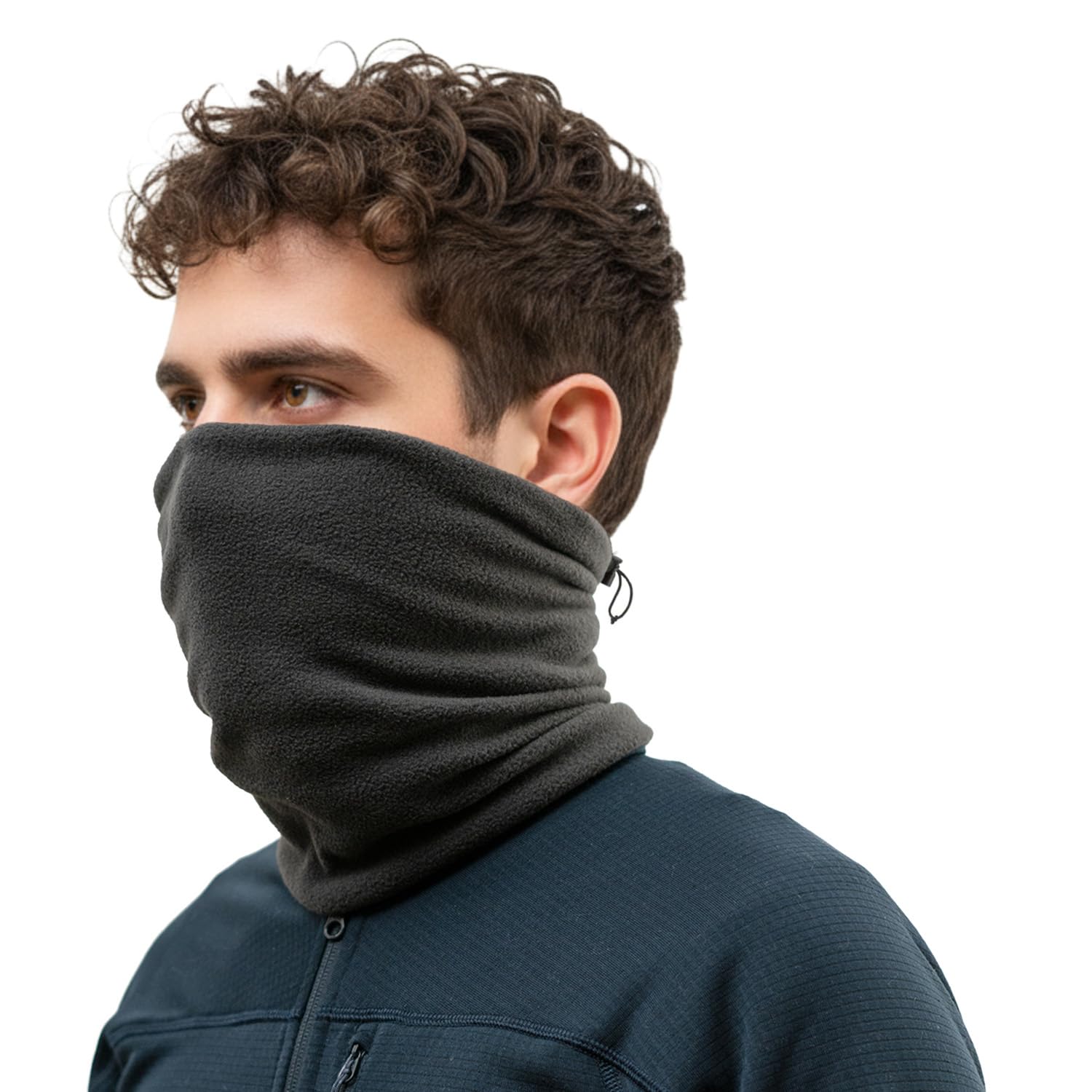 Polaina de cuello de invierno, máscara de esquí, medio pasamontañas, máscara facial transpirable para actividades en clima frío