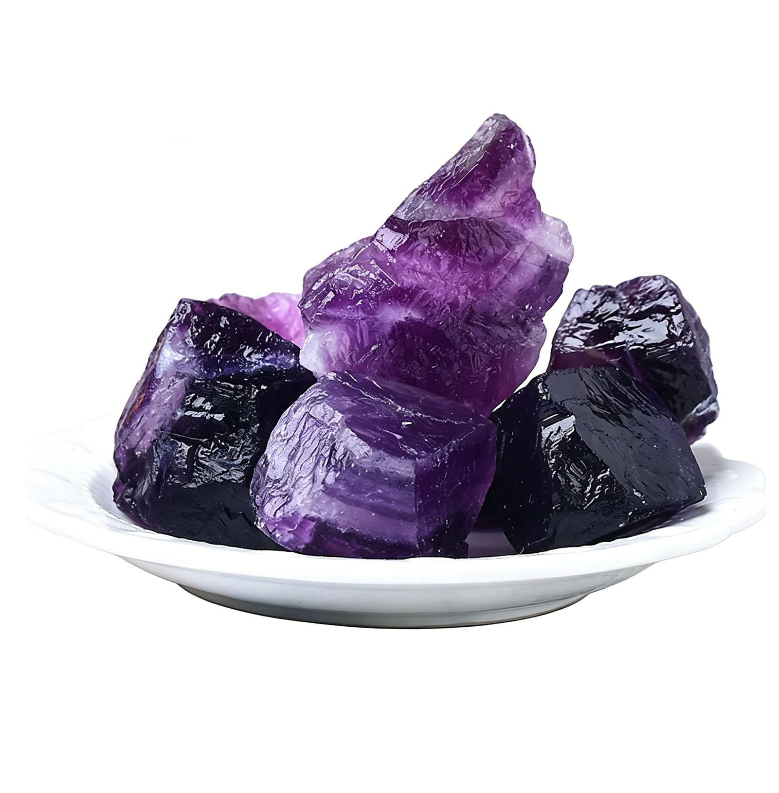 Zooeelly Natural Amethyst Rough Stones Bulk, Large Raw Crystals for Reiki Healing, Tumbling, Wire Wrapping, Fountain Rocks, Cabbing, Lapidary, Home Decor & Jewelry Making,1000G,3~5CM