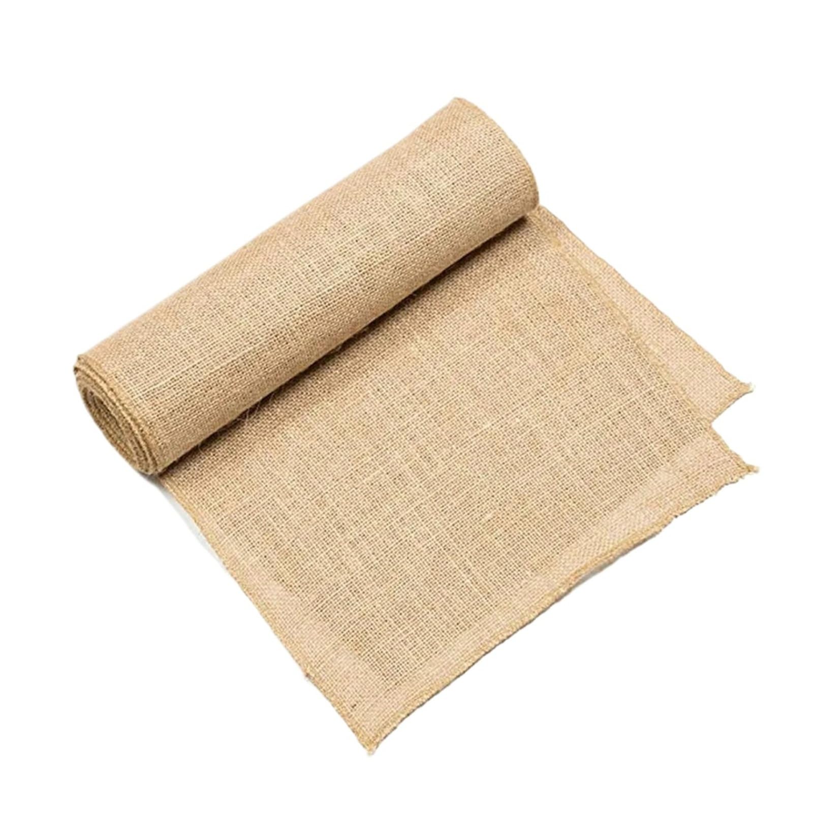 Goxqit One Color 3 Pcs For Natural Jute Burlap Hessian Chair Table Runner Vintage Home Runners For Arts Crafts(30X120cm)