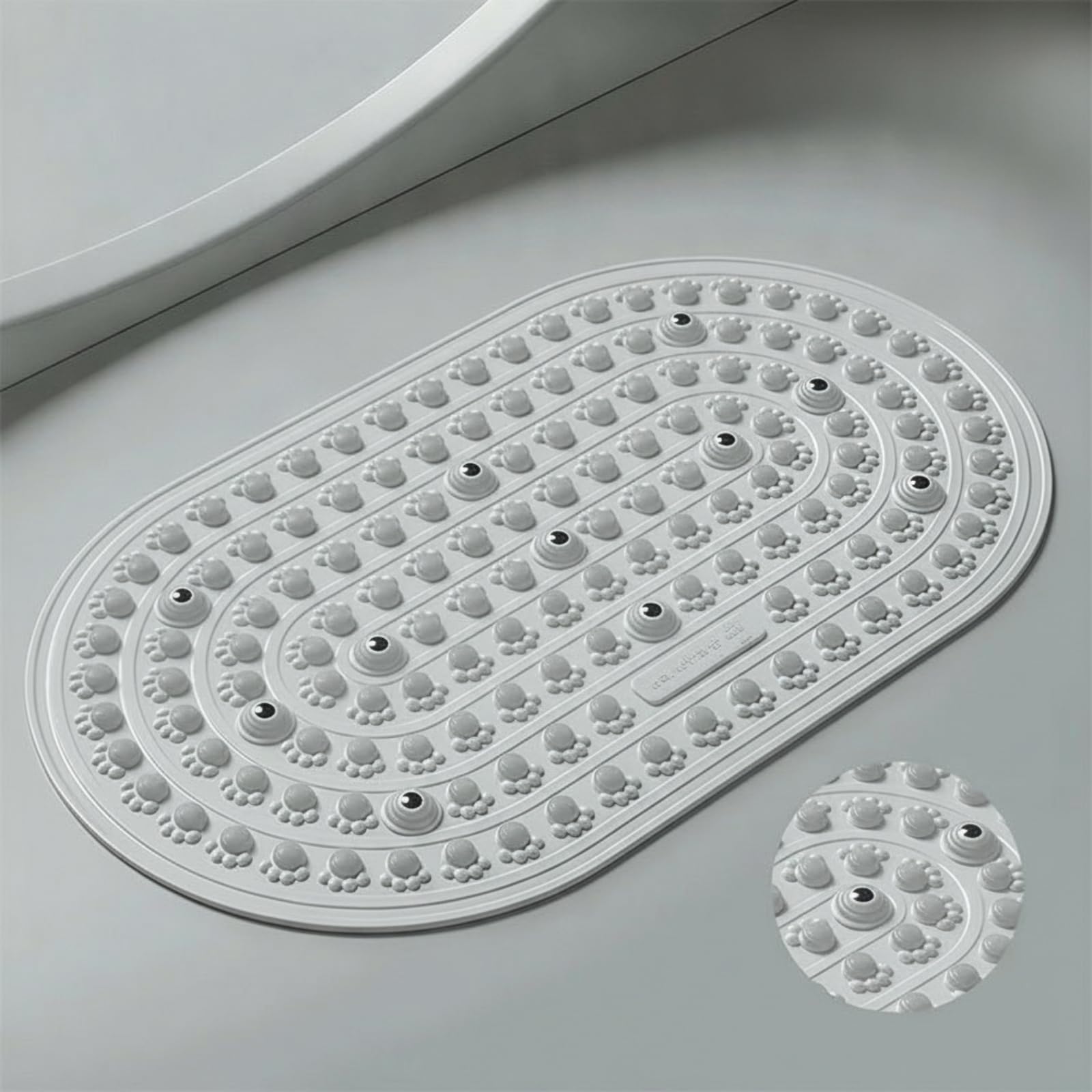Tappetino Riflessologia Tappeto Massaggio Piedi Pedana Acupressione Suola Cuscino Gel Confortevole con Doppia Texture, Rosa Corallo, Aggiornato, Grande - 45 76cm