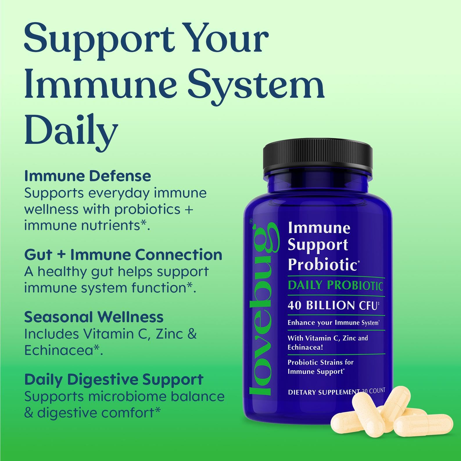 puritan's pride l-glutathione 500mg review LOVEBUG Probiotics Immune Support Daily Probiotic for Men & Women, 40 Billion CFU & 6 Strains, Includes Vitamin C, Zinc & Echinacea, 30 Capsules, Vegan & Non-GMO : Health & Household Viên uống L-Glutathione 500mg trắng
