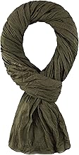 ALLEE DU FOULARD - Cheche, Scarf, Shawl Premium - 100% Cotton - Size 200 X 110 CM - Women and Men - Over 50 Plain Colours