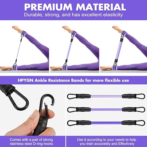 Miniatura 7 de Bandas de resistencia de tobillo, bandas de tobillo para entrenar con puños, bandas de resistencia para entrenamiento de piernas y glúteos, equipo
