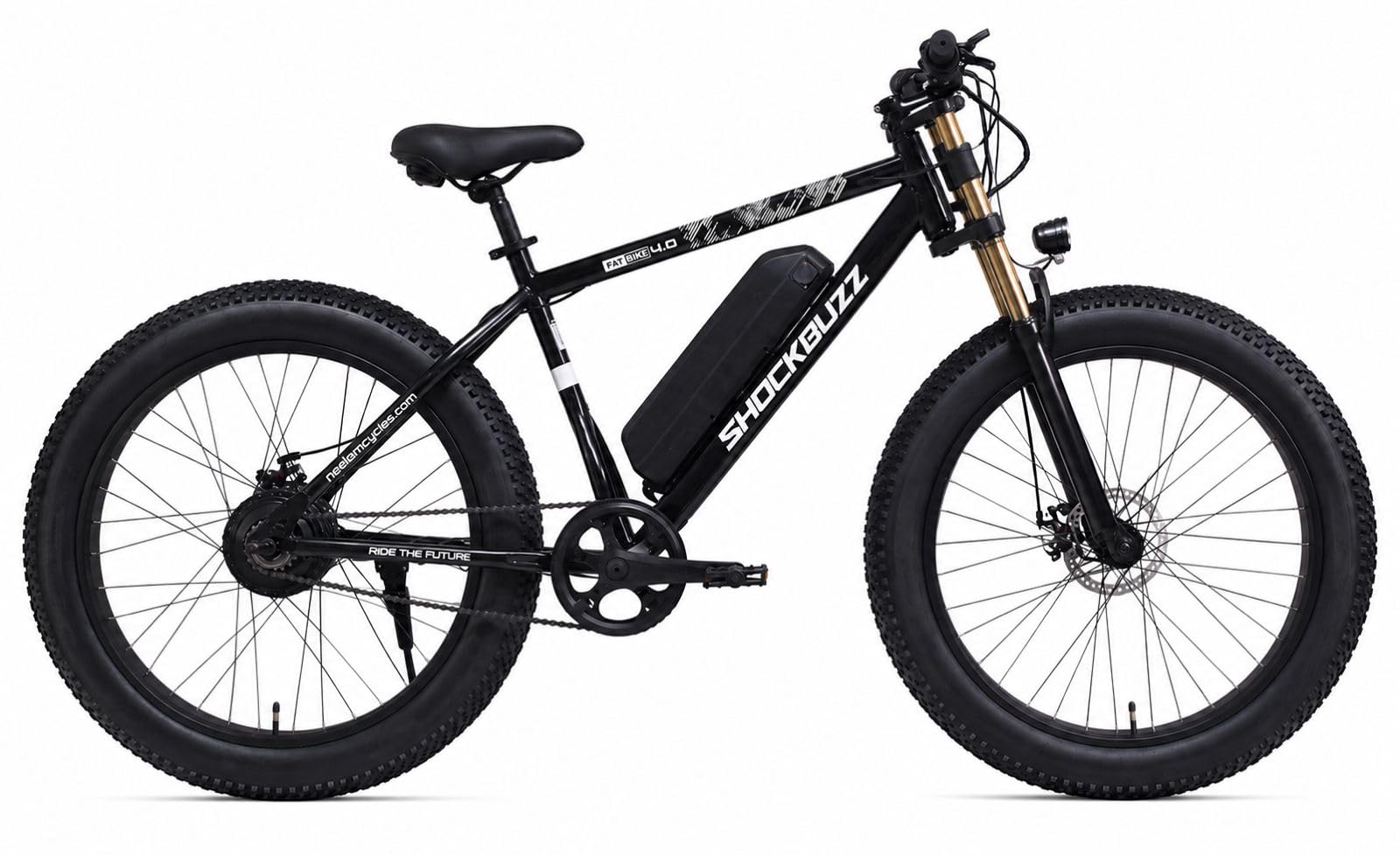 Neelam Fat Bike 4.0 Electric Cycle for Men & Women 26T | 36V 350W Motor | Removable 7.8Ah Lithium Battery | Dual Disc Brakes | Double Crown Suspension | LED Display | Black-picture-24