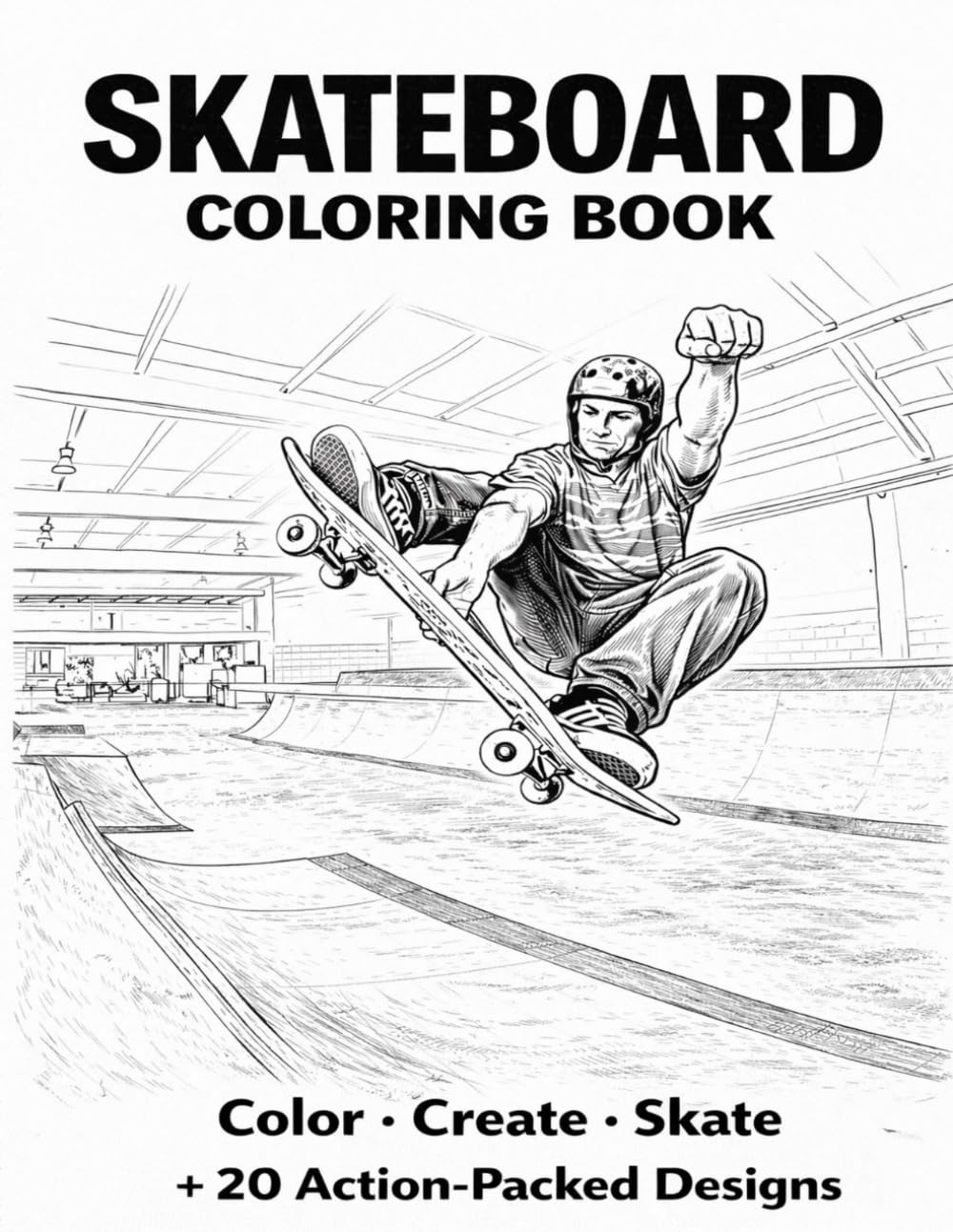 Skateboard Color Book: Street, Park & Tricks: A Bold and Creative Coloring Book Featuring Skate Scenes, Gear and Patterns