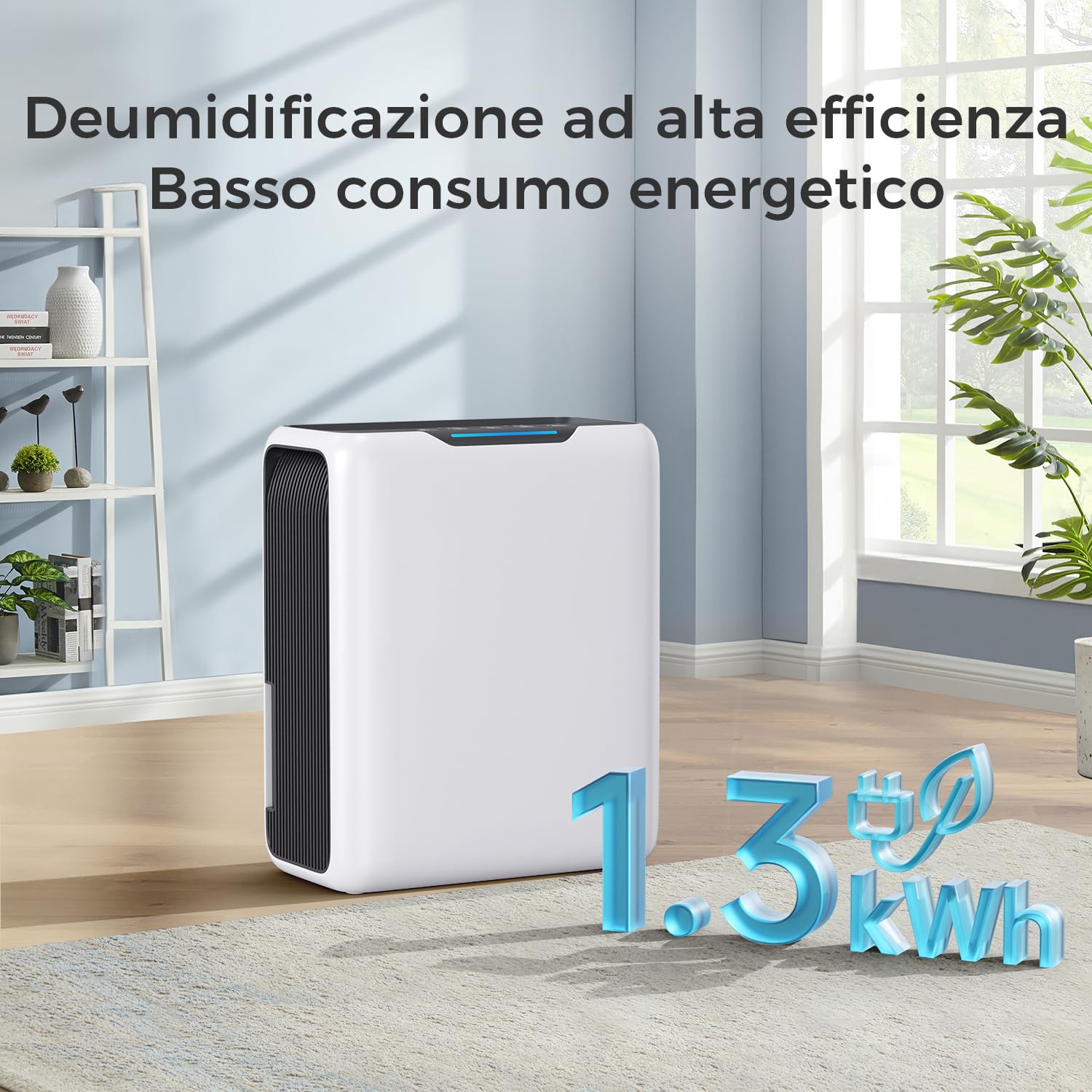 Deumidificatore 3000ML, Deumidificatore Casa per 20㎡, Doppia Tecnologia Peltier, 30dB Ultra Silenzioso casa Muffa, Sbrinamento Intelligente, Timer 24 Ore