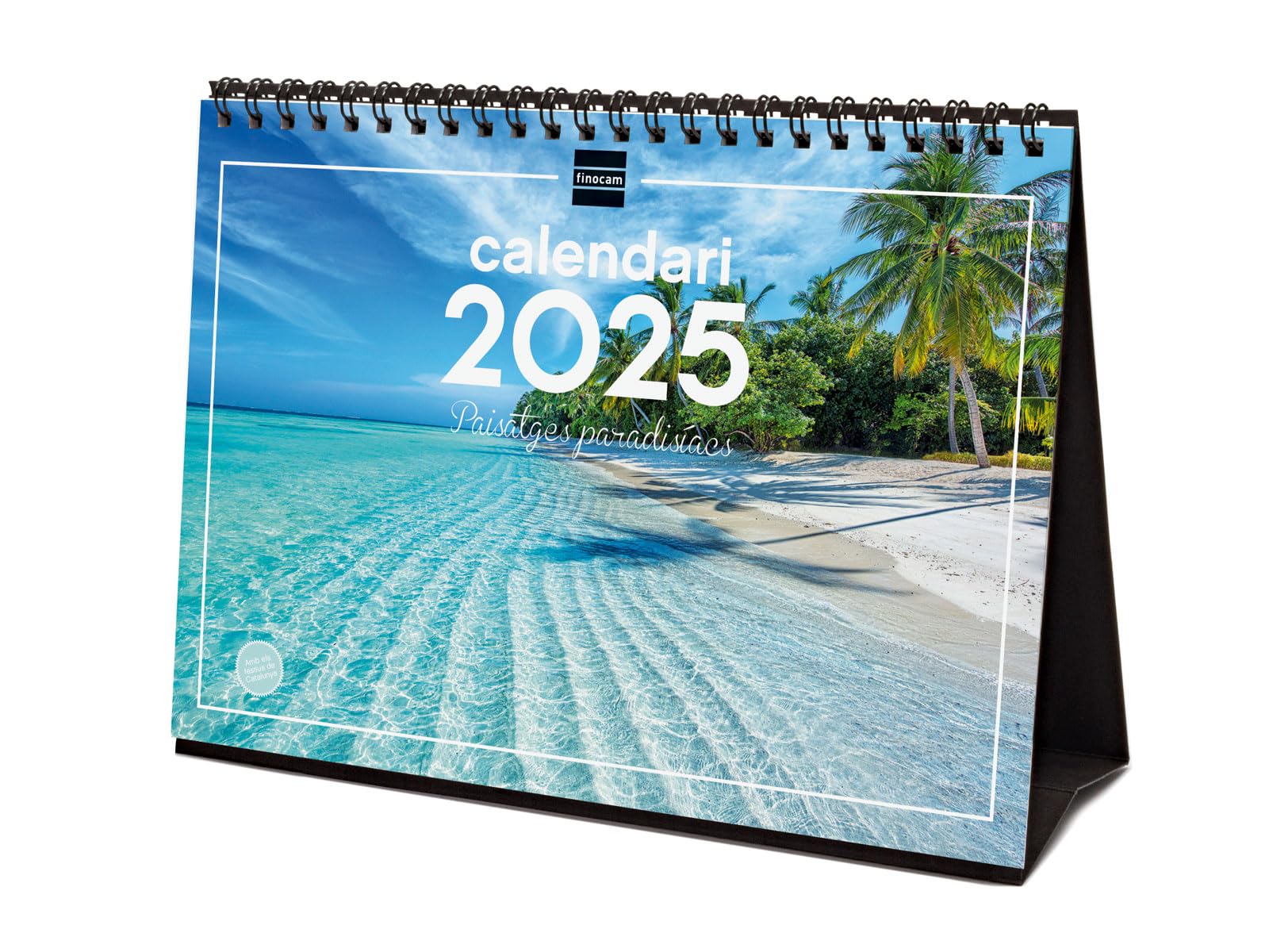Finocam - Calendar Desktop Images to Write 2025 Month View January 2025 - December 2025 (12 months) Paradise landscapes Catalan