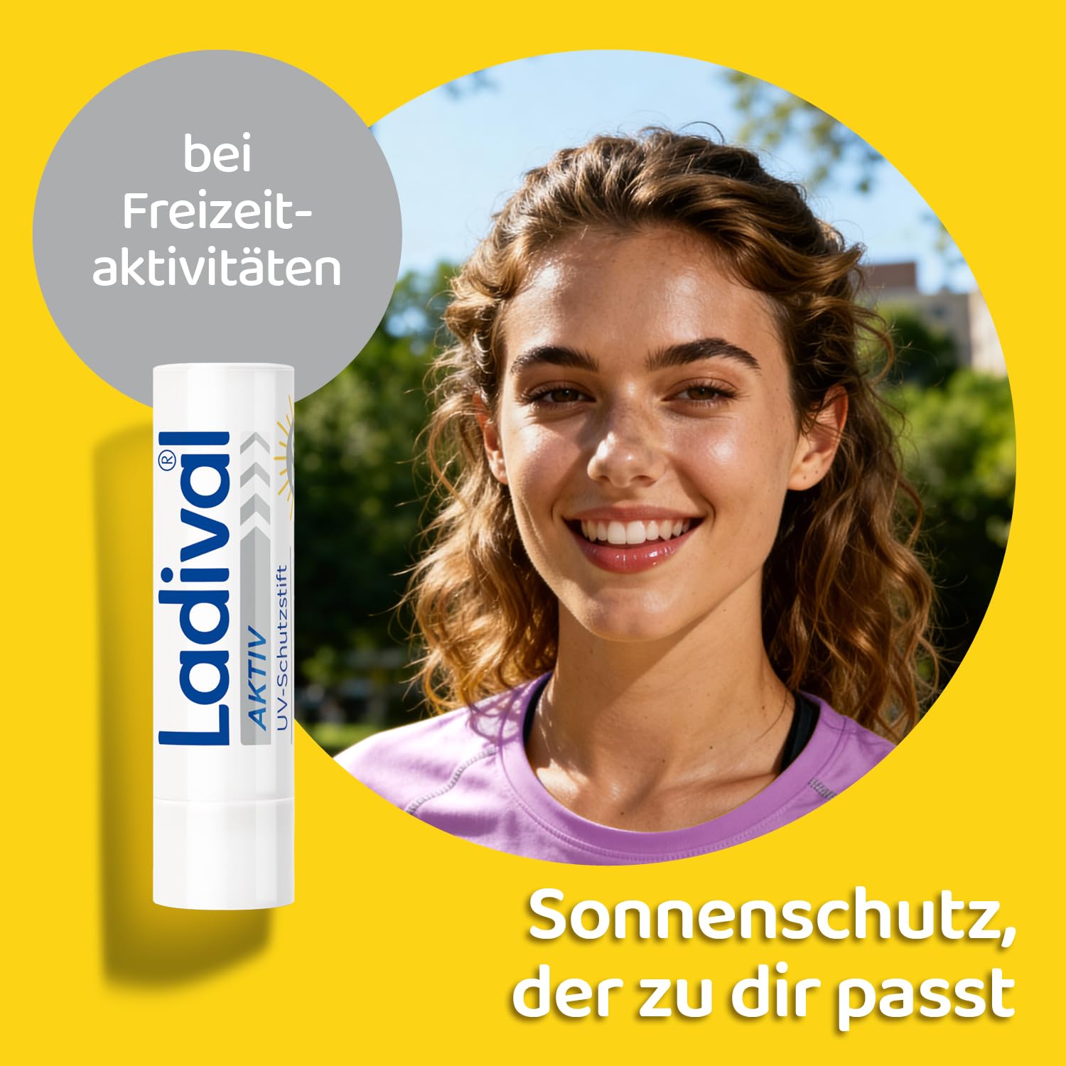 Ladival SPF 50+ - Protezione solare per labbra secche, delicata pelle delle labbra, con olio di jojoba, idratante, impermeabile, protezione UVA e UVB, 4,8 g
