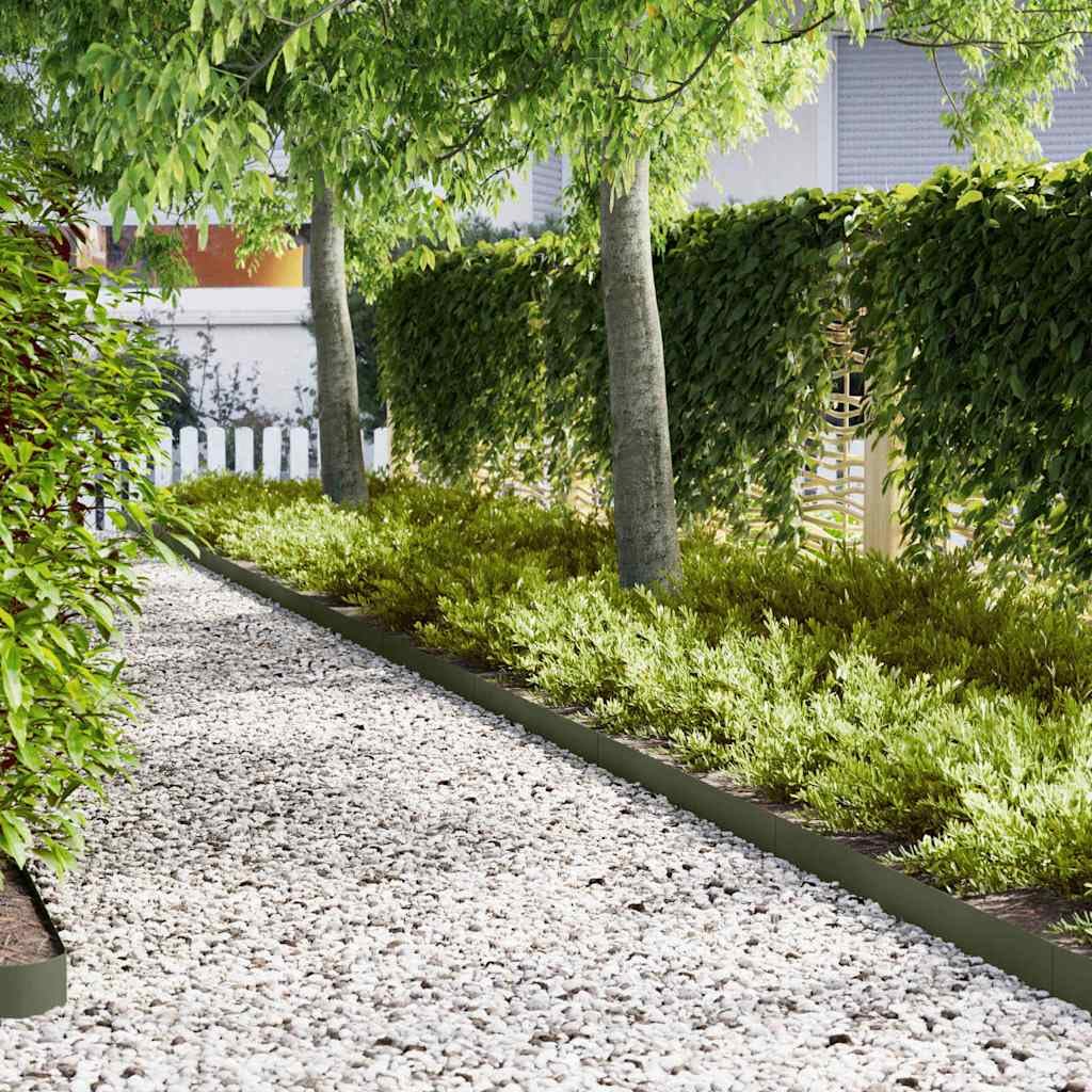 10 piezas para una separación clara como delimitador de césped delgado y moderno borde para caminos y parterres de material resistente a la intemperie