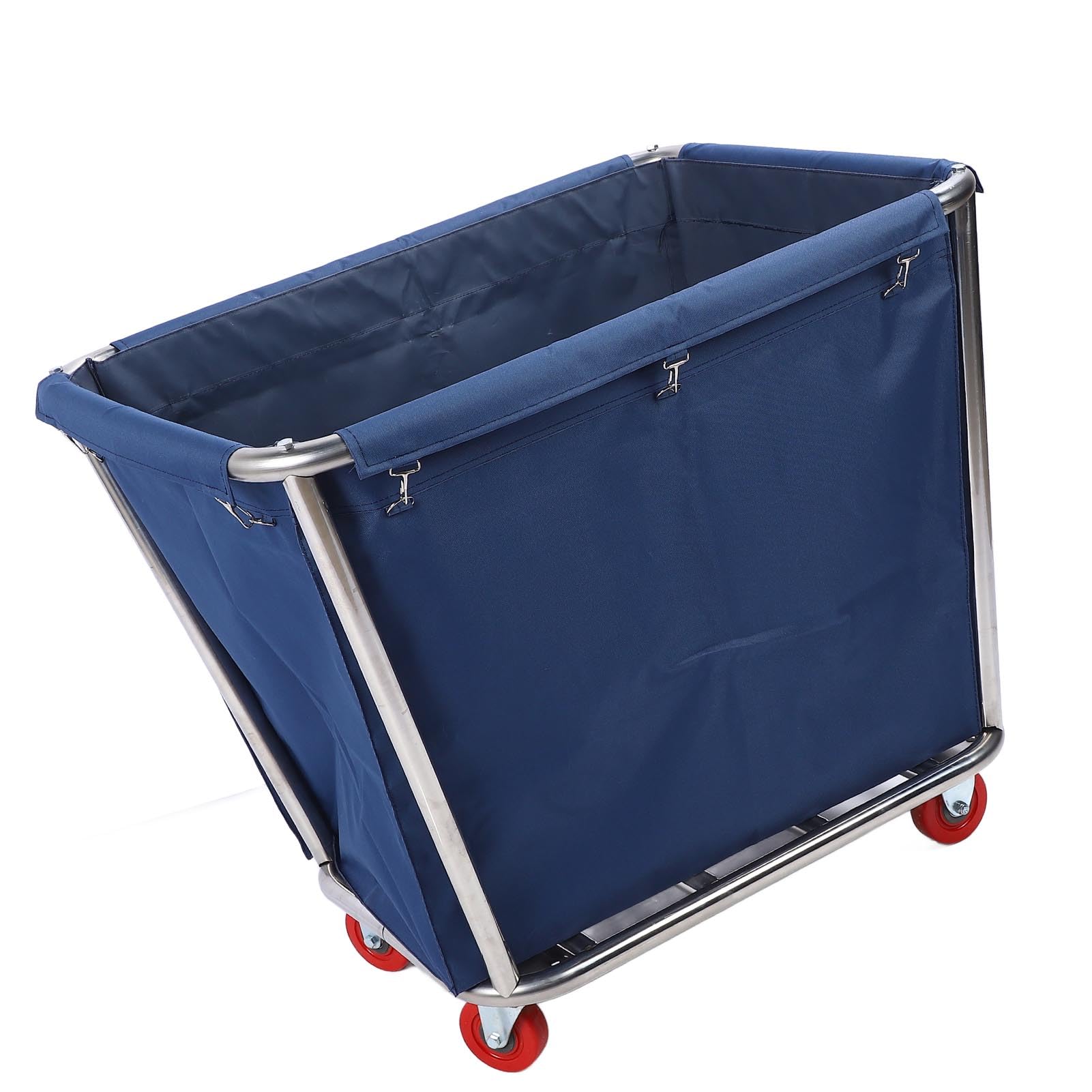 Carrello per Bucato Commerciale in Acciaio Inossidabile, con Ruote Flessibili, per Hotel e Lavanderie