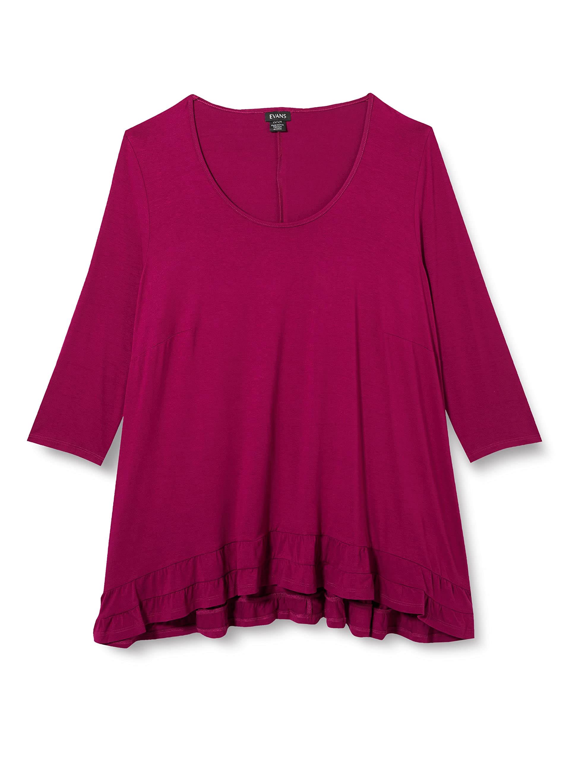 AvenueWomen's Plus Size Top Ella Ruffle Shirt