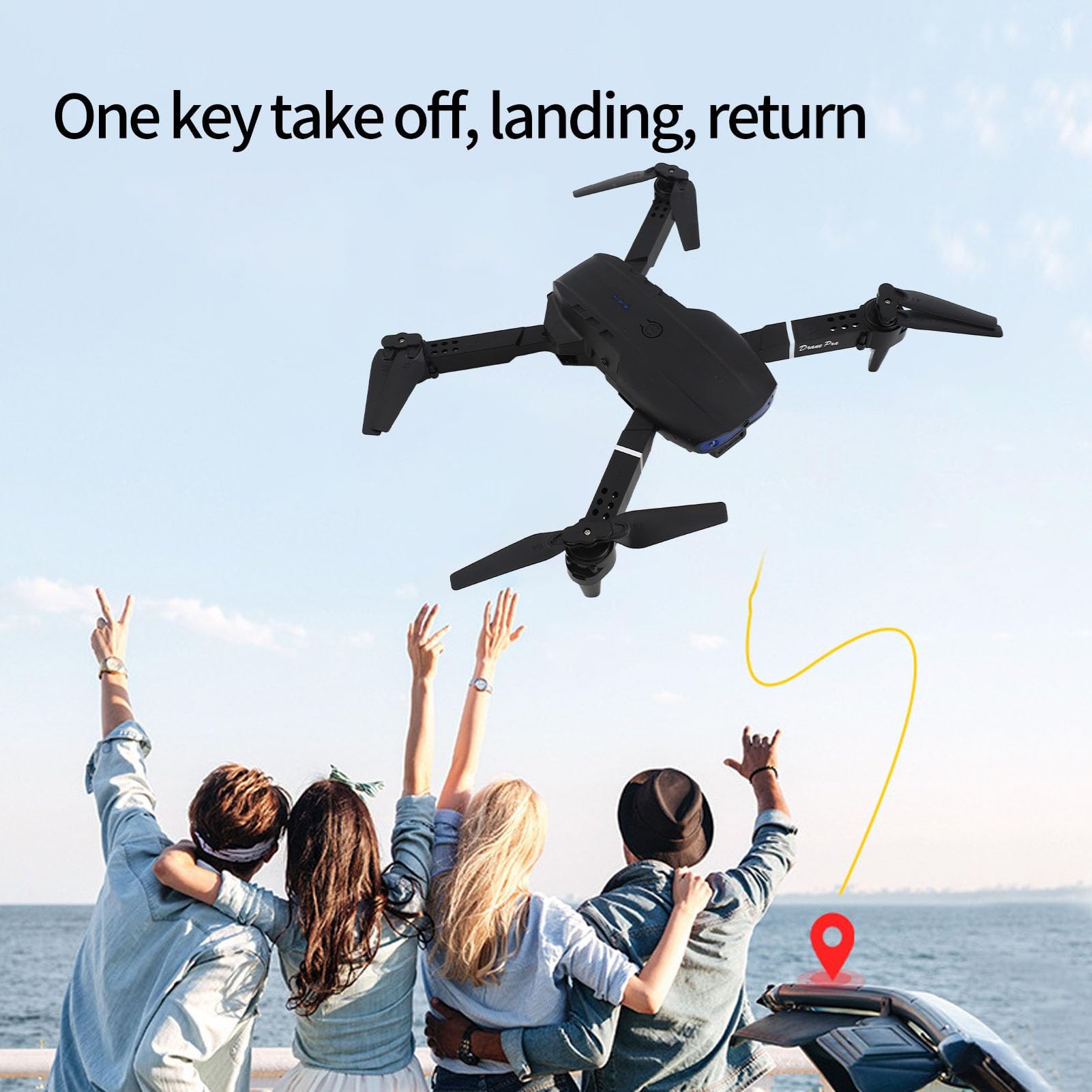 Podwójny Aparat HD 4K 3-stronny Dron z funkcją Unikania Przeszkód Wi-Fi Quadcopter z 50-krotnym Zoomem do Fotografii Lotniczej i Pilotem Zapewniającym Wiele Zabawnych Lotów