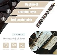 Vista 8 de Bolsa de tela de algodón para flauta: Bolsa de almacenamiento de flauta verde oscuro ajustable,Cubierta protectora portátil ligera para instrumentos