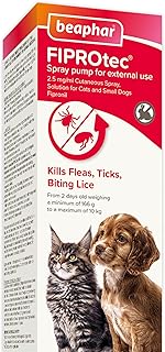 Beaphar | FIPROtec® Spray Pump | Kills Fleas, Ticks & Biting Lice | Suitable for Kittens & Puppies from 2 days old (up to 10kg) | Vet Strength Treatment | 100ml