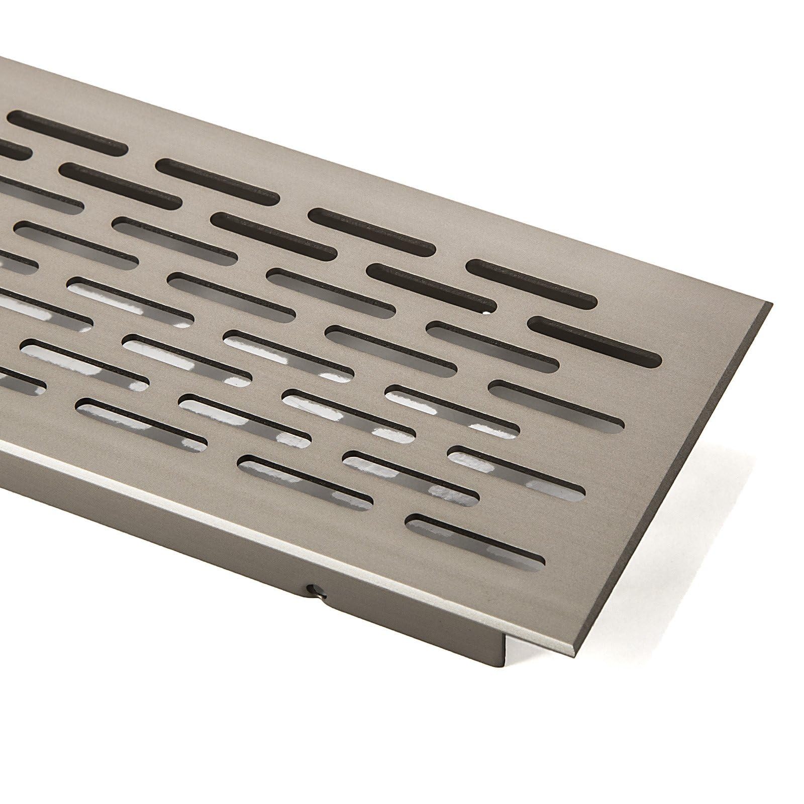 SO-TECH® Grille de Ventilation Perforée Tôle de Ventilation Ovale - Aspect d'Acier Affiné - 900 mm