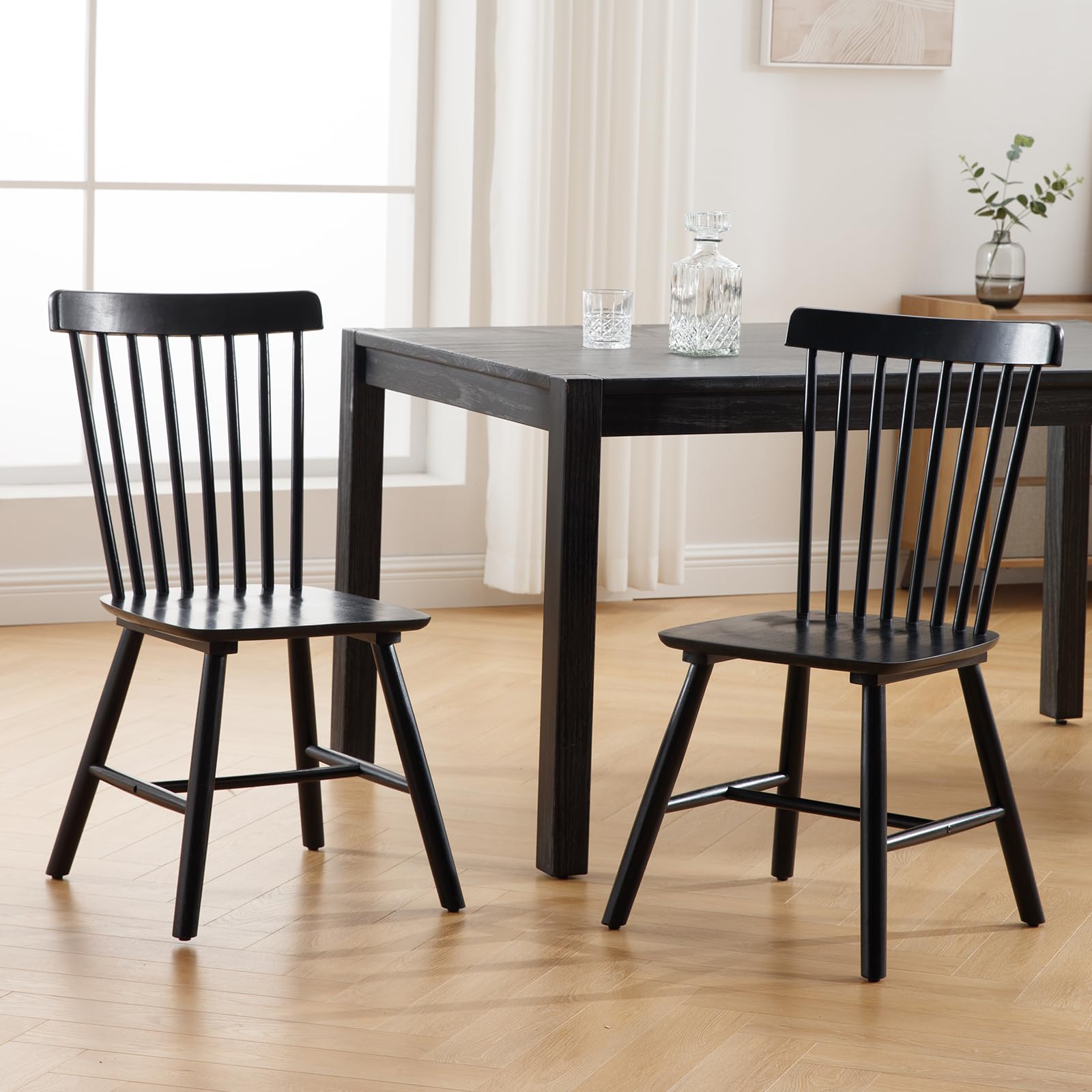 Amazon.com - Janoray Farmhouse Style Windsor Chairs Set of 2