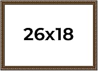 Vista 159 de Marco de fotos completo de madera dorada envejecida de 16 x 20 pulgadas con plexiglás acrílico UV, parte trasera de tablero de espuma y accesorios