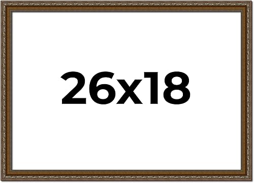 Miniatura 159 de Marco de fotos completo de madera dorada envejecida de 16 x 20 pulgadas con plexiglás acrílico UV, parte trasera de tablero de espuma y accesorios