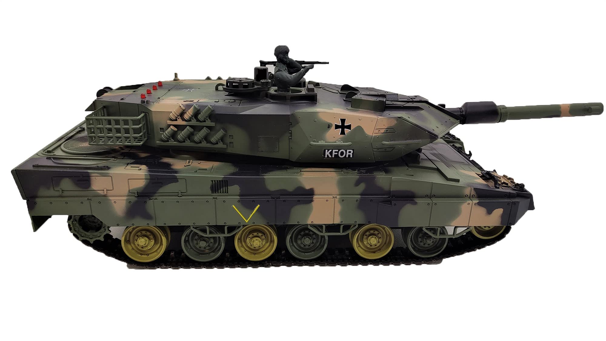 2-częściowy zestaw RC Leopard 2A5 czołg bojowy do wielu potyczek z podczerwienią i 6 mm strzałami Softair BB