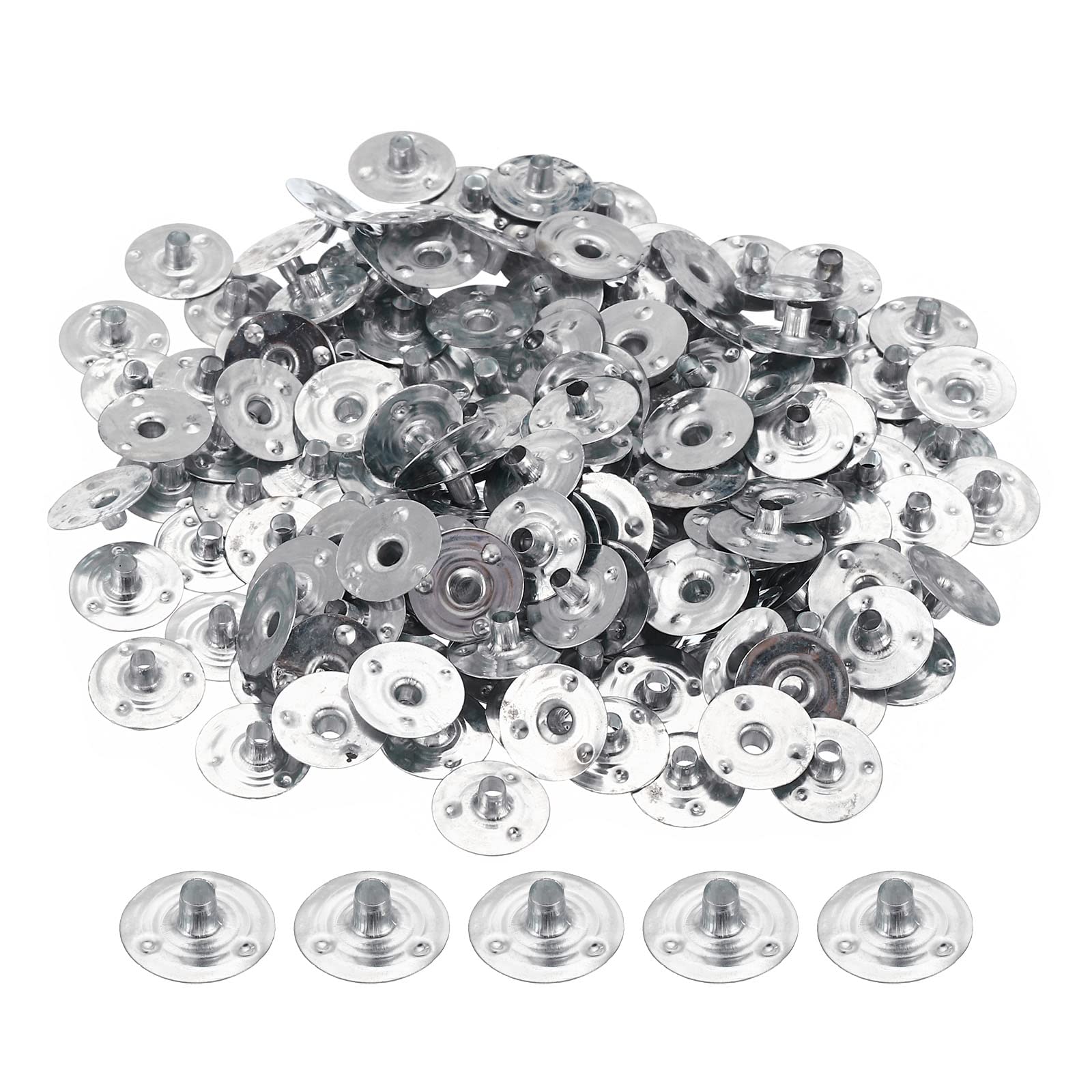 Supports De Mèche Pour Bougies - 150 Pièces - Métal Argenté 12,5x4mm - Pour Cire Soja, Paraffine, Abeille - 3