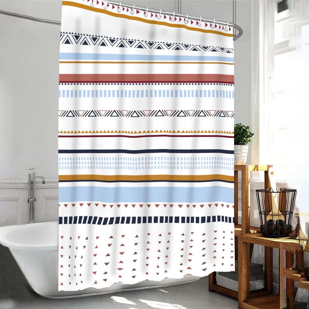 Polyester Shower Semi Sheer Curtain||200 * 140Cm Bathroom Shower Curtain With 12 Hooks Included|| Waterproof Shower Curtains For Bathroom,Hotels& Spa||Set Of 1,Polka Dots Medium,Clear