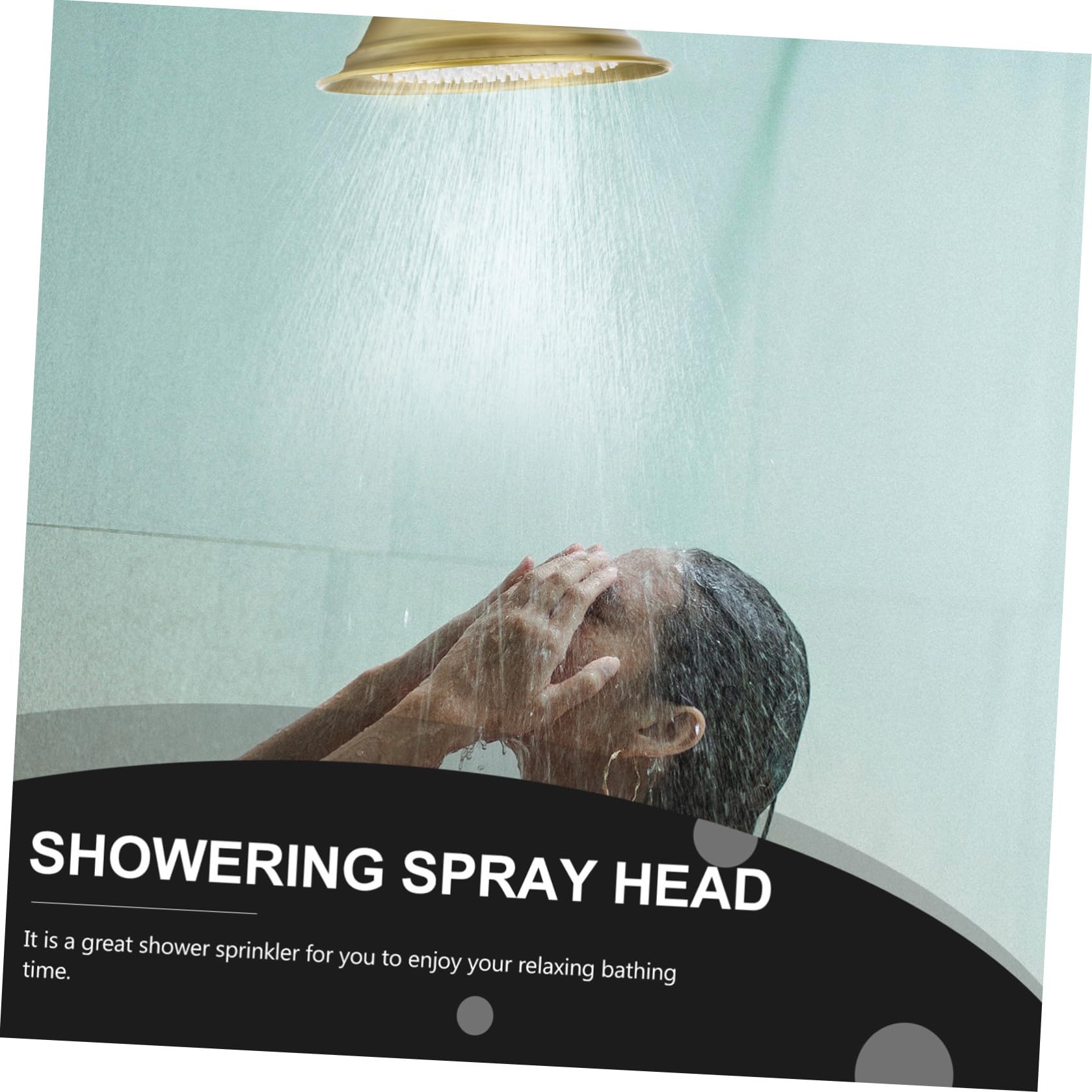 Alipis Cabezal de Ducha de Techo Marrón Boquilla de Ducha de Techo, Acero Inoxidable, 8 Pulgadas Antióxido, Baño Cómodo para Baño y Hogar