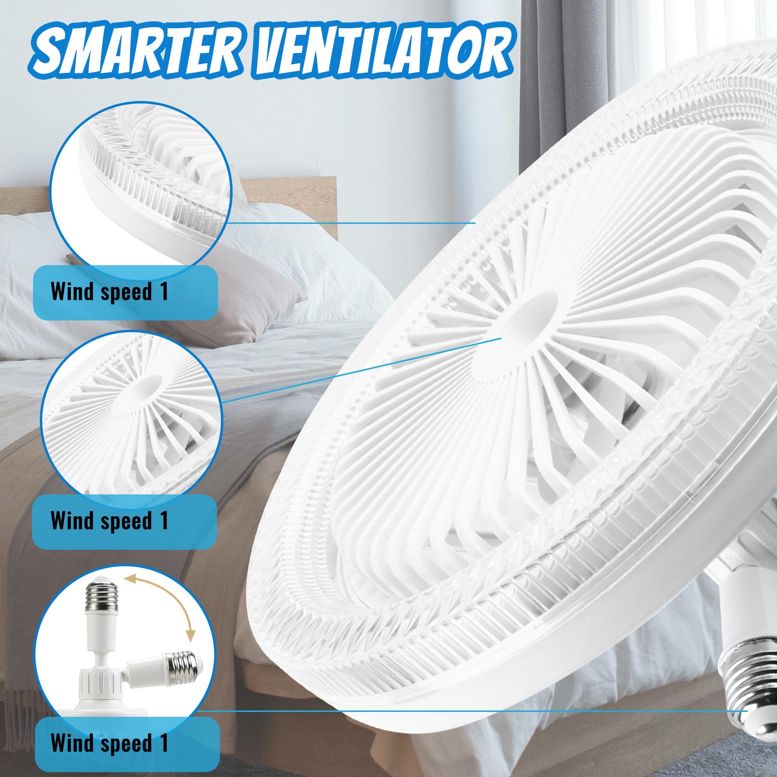 Lampadario Ventilatore da Soffitto, Lampadario VentolaconLuce, LED Ventola Soffitto con Luce E27, Lampada Ventilatore da Soffitto con Telecomando, Ventilatori da Soffitto con Luce