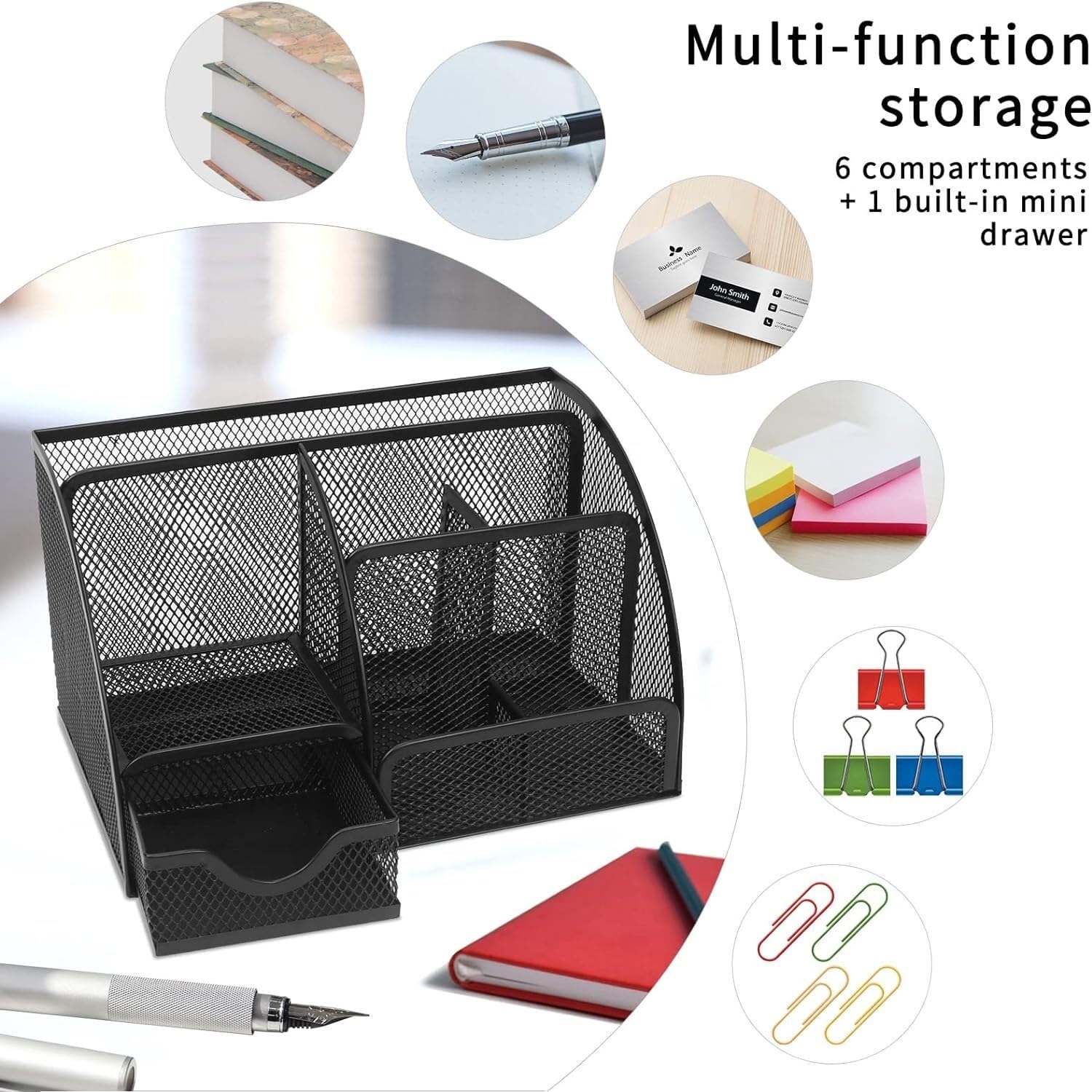 Biurko Organizator Organizatory I Akcesoria Na Biurko Siatkowy Organizer Caddy Uchwyt Długopisy Biuro