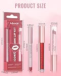 3 in 1 Nude pink lip liner set,neutral matte creamy long lasting lipstick,smooth pigmented waterproof lip stain liner,dewy hydration plumping lip gloss for women,Korean lips makeup natural looking-01