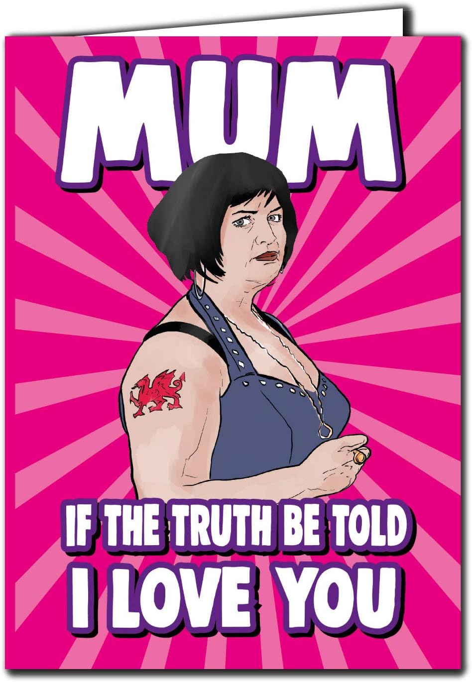 Cheeky Chops Nessa Gavin and Stacey - Mum if The Truth be Told I Love You - Birthday, TV, Funny, Show, IN97