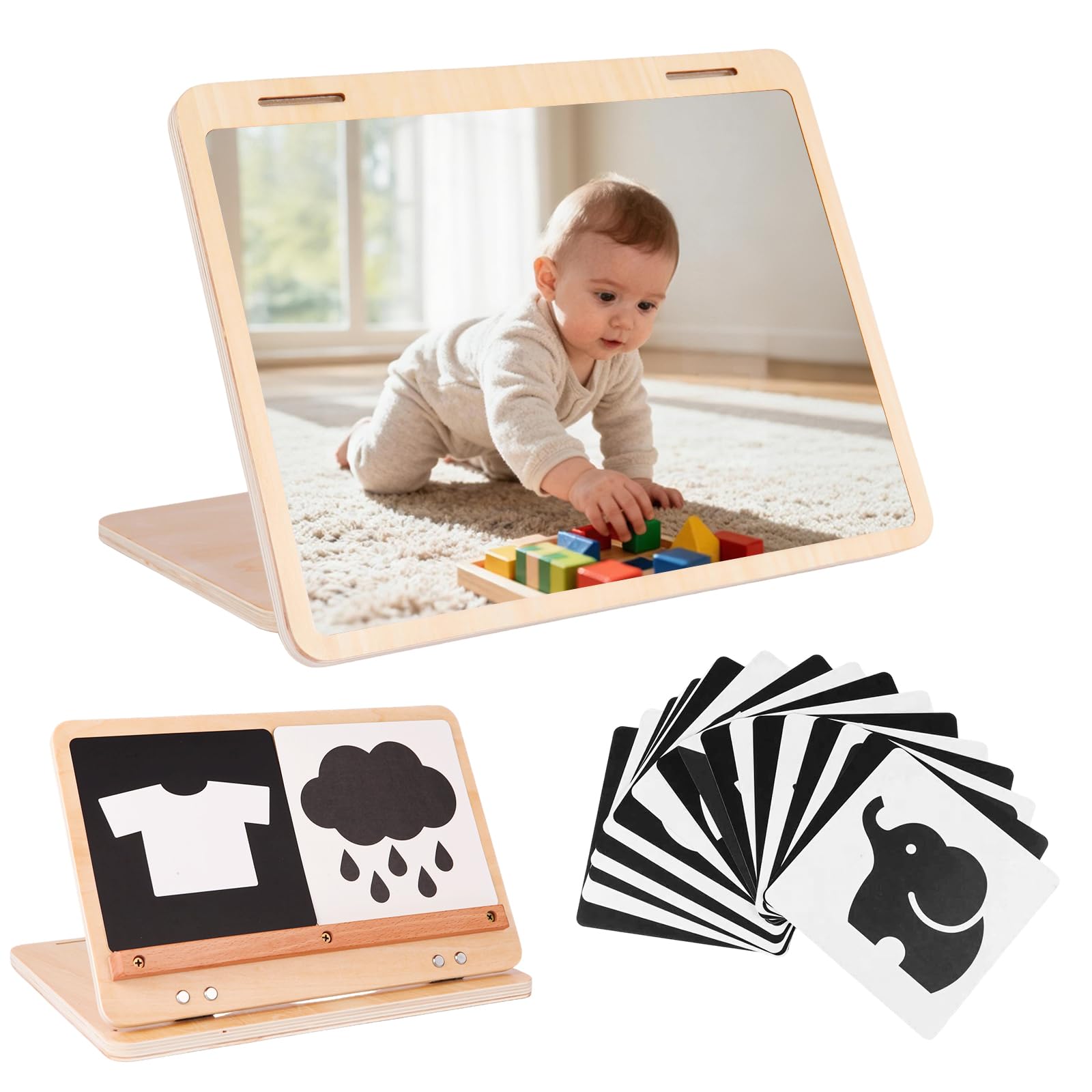 US盤BABYL サインカード付 MOA-L ver. Amazon.com: juhg Tummy Time Mirror Large Baby Mirror Toy and Card