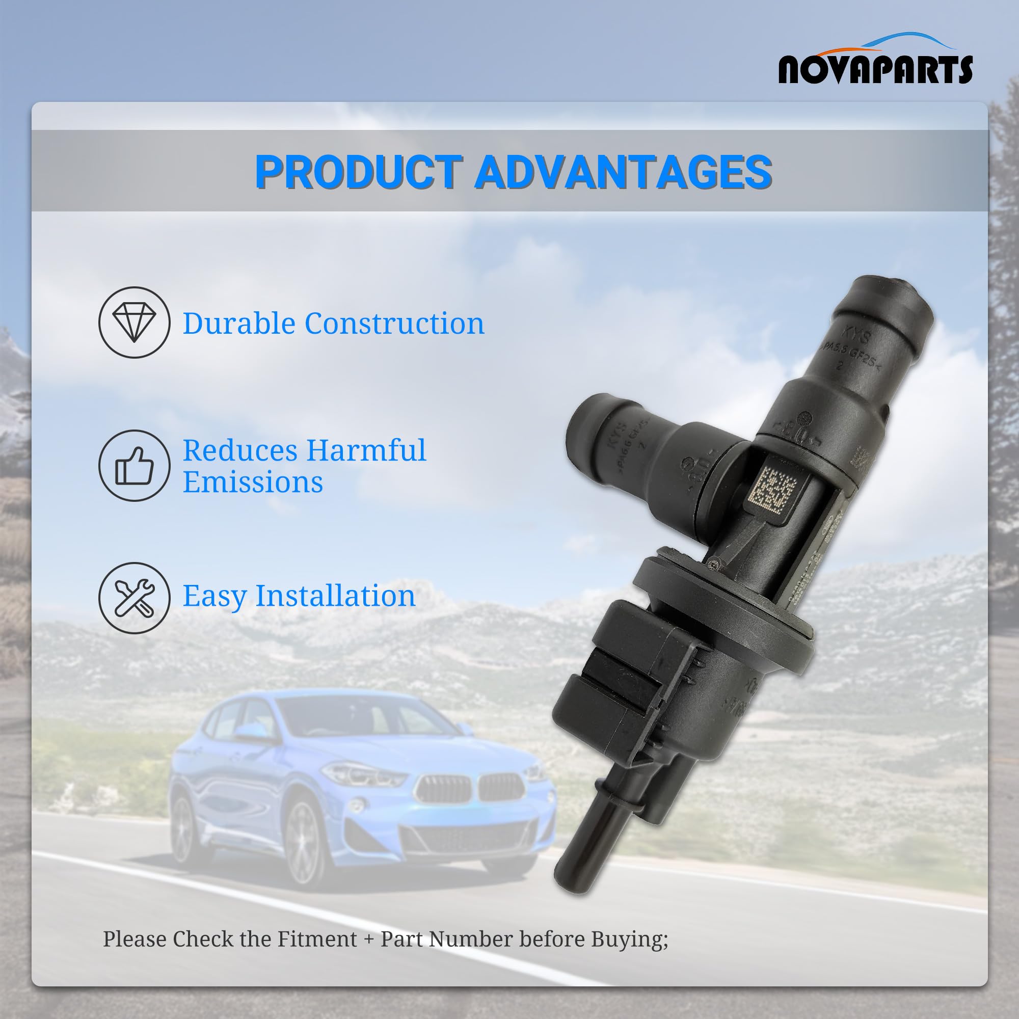 MINOOM 1433602 Fuel Tank Breather Valve Compaitble With BM W E46 E38 E39 E65 E53 Z3 E36 E85 No.#13901433603 / 13901433602 / 2282587