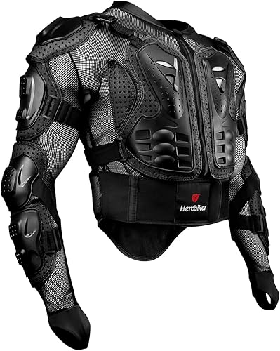 Miniatura 3 de Chaqueta para motociclista estilo armadura Herobiker, protección de columna vertebral y pecho para Motocross, chaqueta de moto protectora 2 estilos,