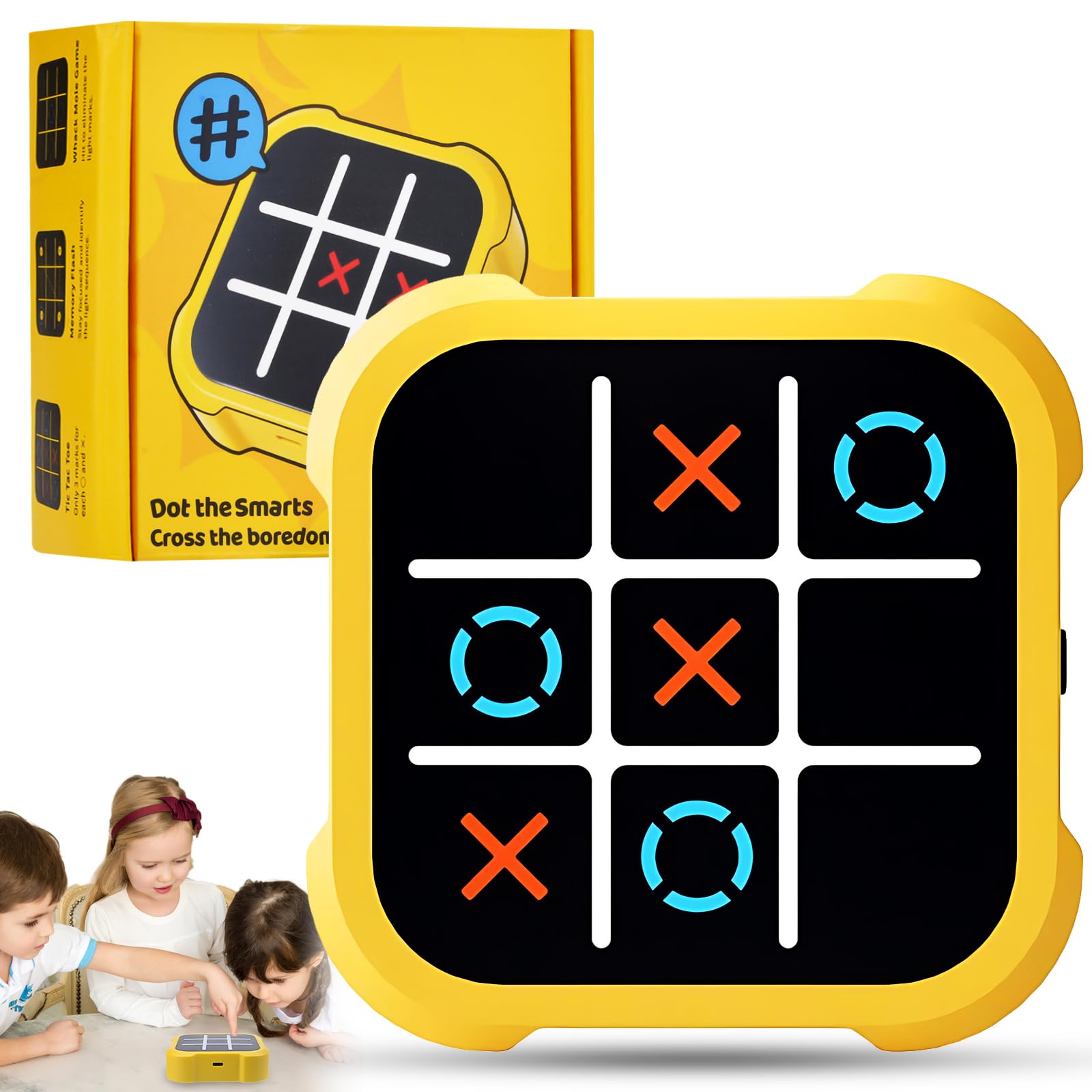 Tres En Raya Electrónico Portátil | Juego De Memoria Y Reflejos Con 81 Niveles Y Pantalla Táctil