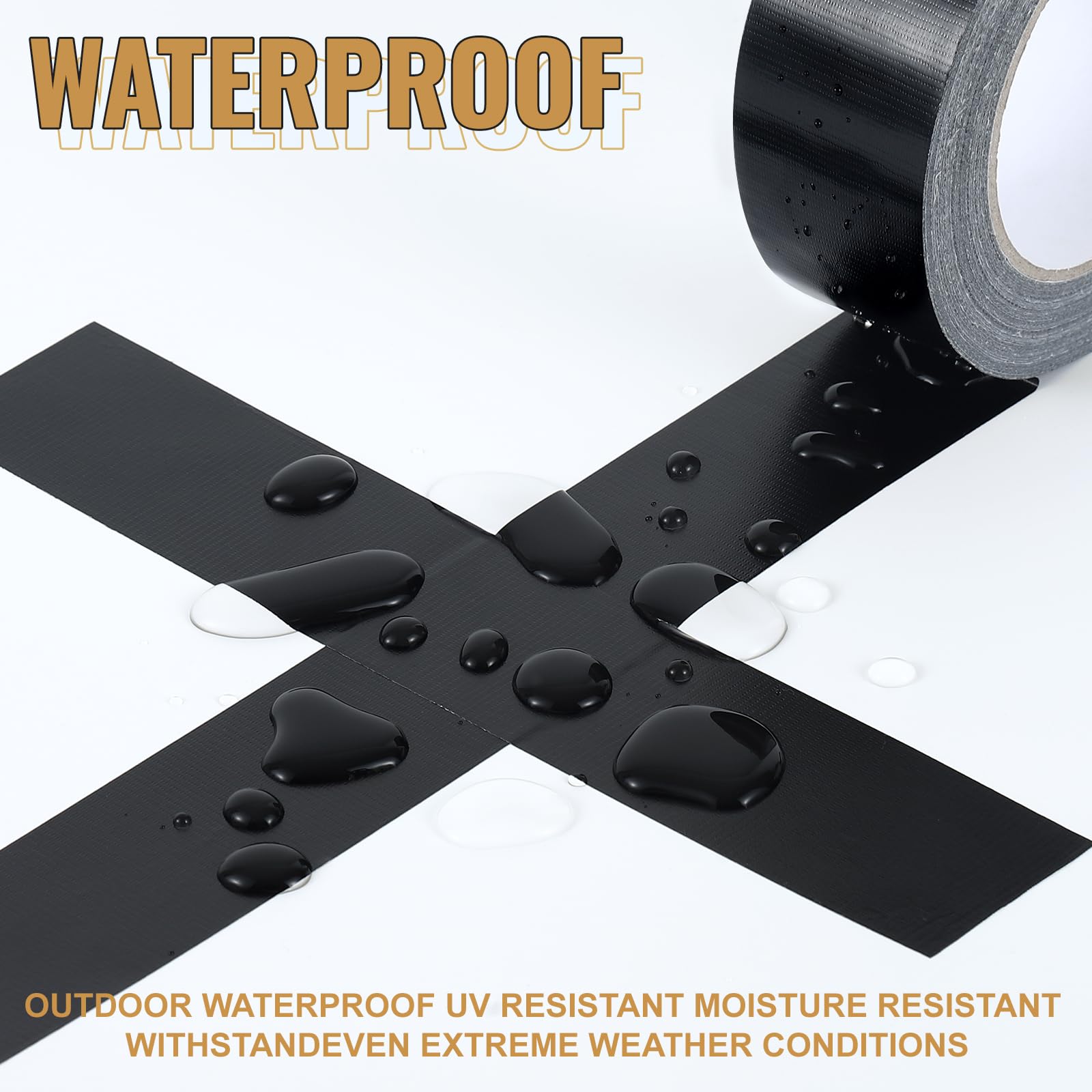 Gorilla Tape KUOGAS Scotch Noir Resistant 3 éPaisseurs - 35 M X 48 Mm - Total : 105m- Ruban De RéParation éTanche Pour L'IntéRieur Et L'ExtéRieur - Ruban De RéParation Renforcé De