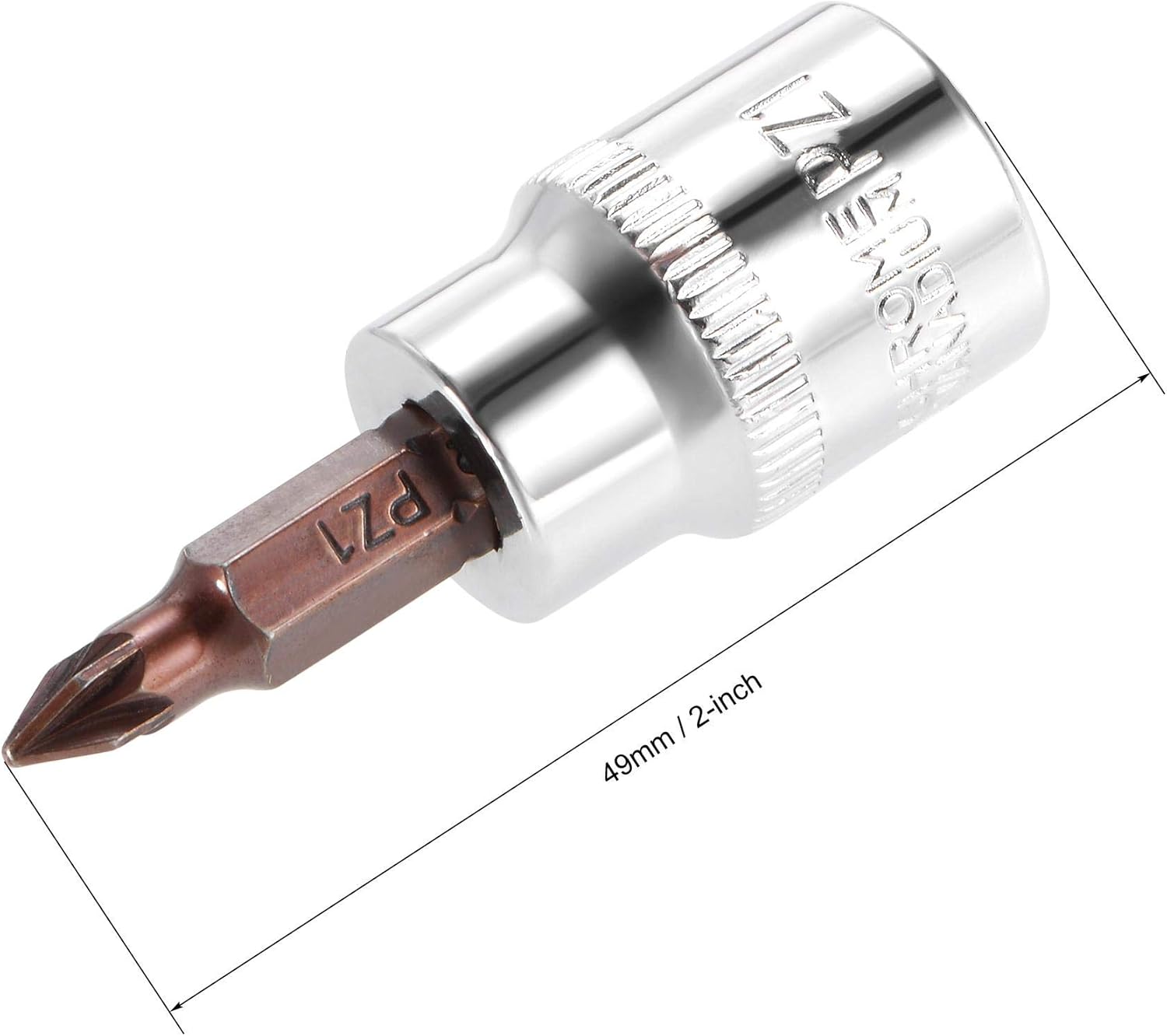 sourcingmap 3/8inch Drive x PZ1 Bit Socket, S2 Steel Bits, CRV