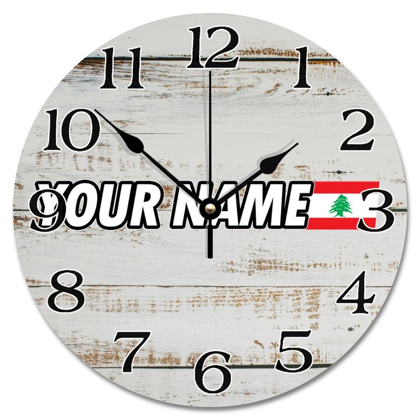 Horloge murale Liban silencieuse pour stopper le tic-tac