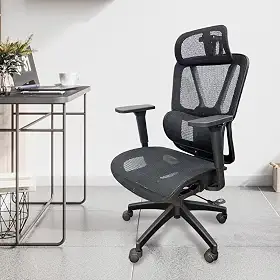 Cadeira de escritório Python Fly malha ergonômica - apoio da lombar ajustável, assento com fluxo de ar, apoios de braços ​​3D, capacidade de 150 kg