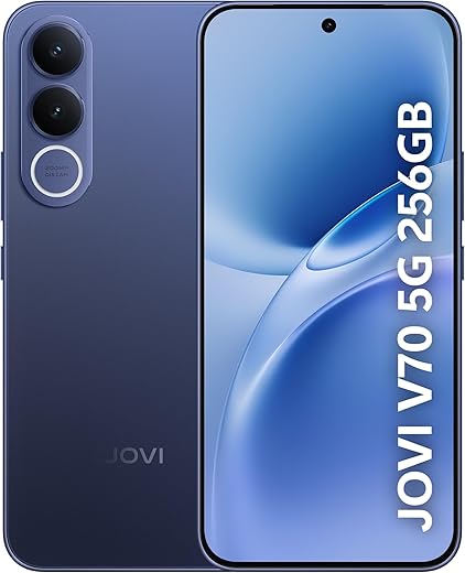 Smartphone JOVI V70 5G Super Câmera 200MP 256GB de Memória 8GB RAM Bateria Longa Duração 7000mAh Processador Octa-Core Dimensity - Azul Safira