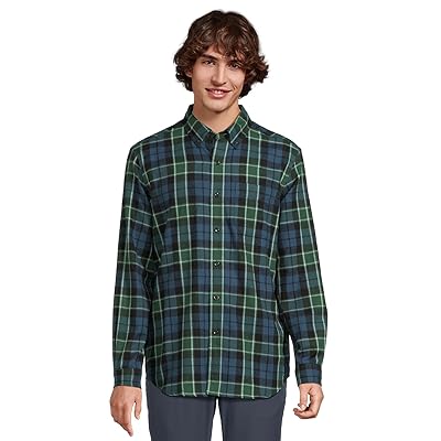 L.L.Bean Scotch Plaid Flannel Shirt Traditional Fit Men