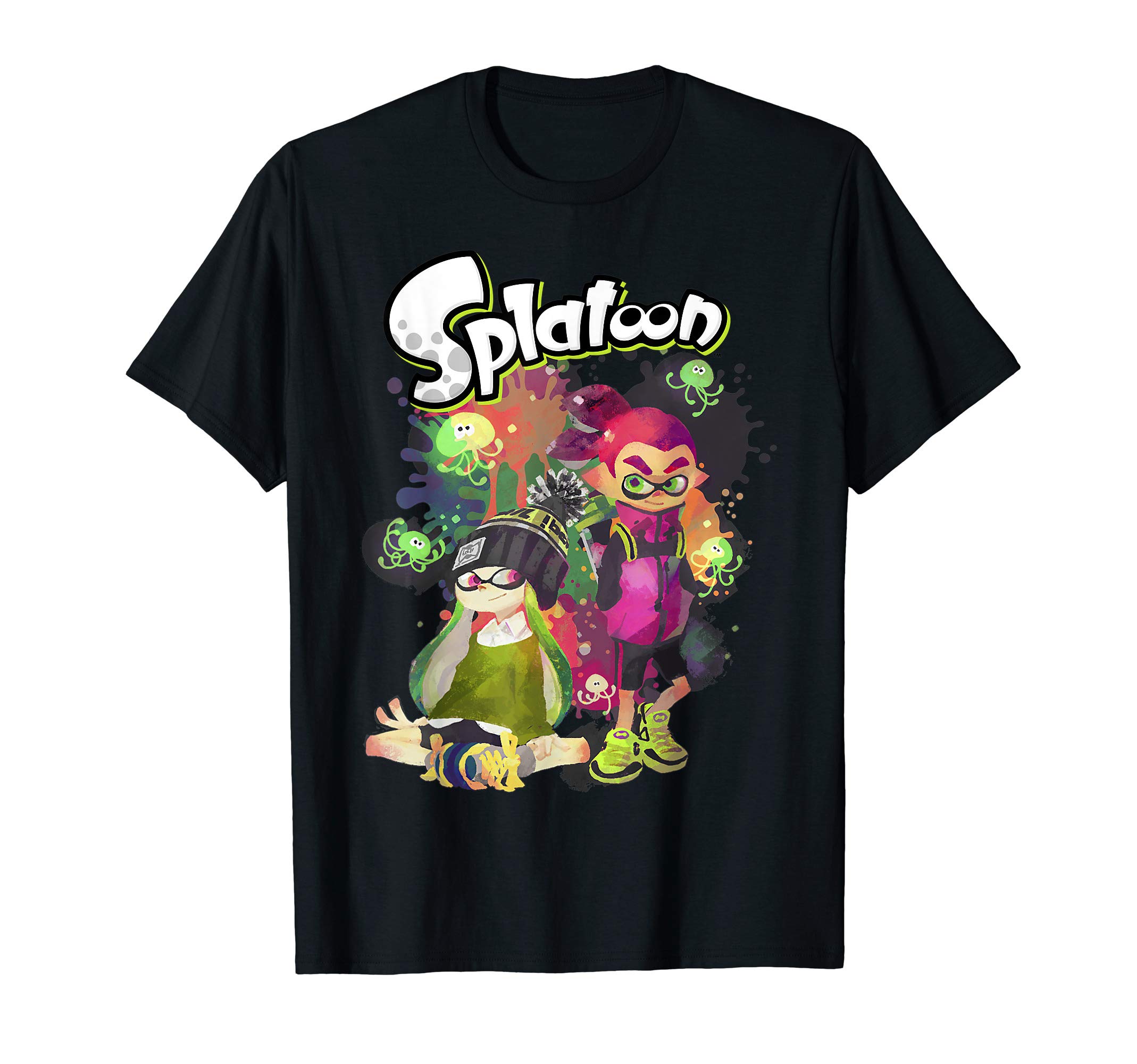 SplatoonInkling Duo Paint Splatter Poster T-ShirtOEKO-TEX STANDARD 100