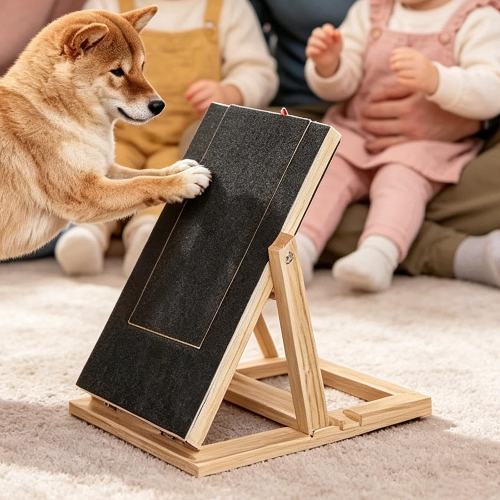 Tavola Grattante per Cani Tappetino Regolabile per Limatura Abrasiva | Tavoletta Per Unghie Dei Cani Con Cassetto Premi Angolo Soggiorno, Appartamento, Ingresso, Camera da , Casa