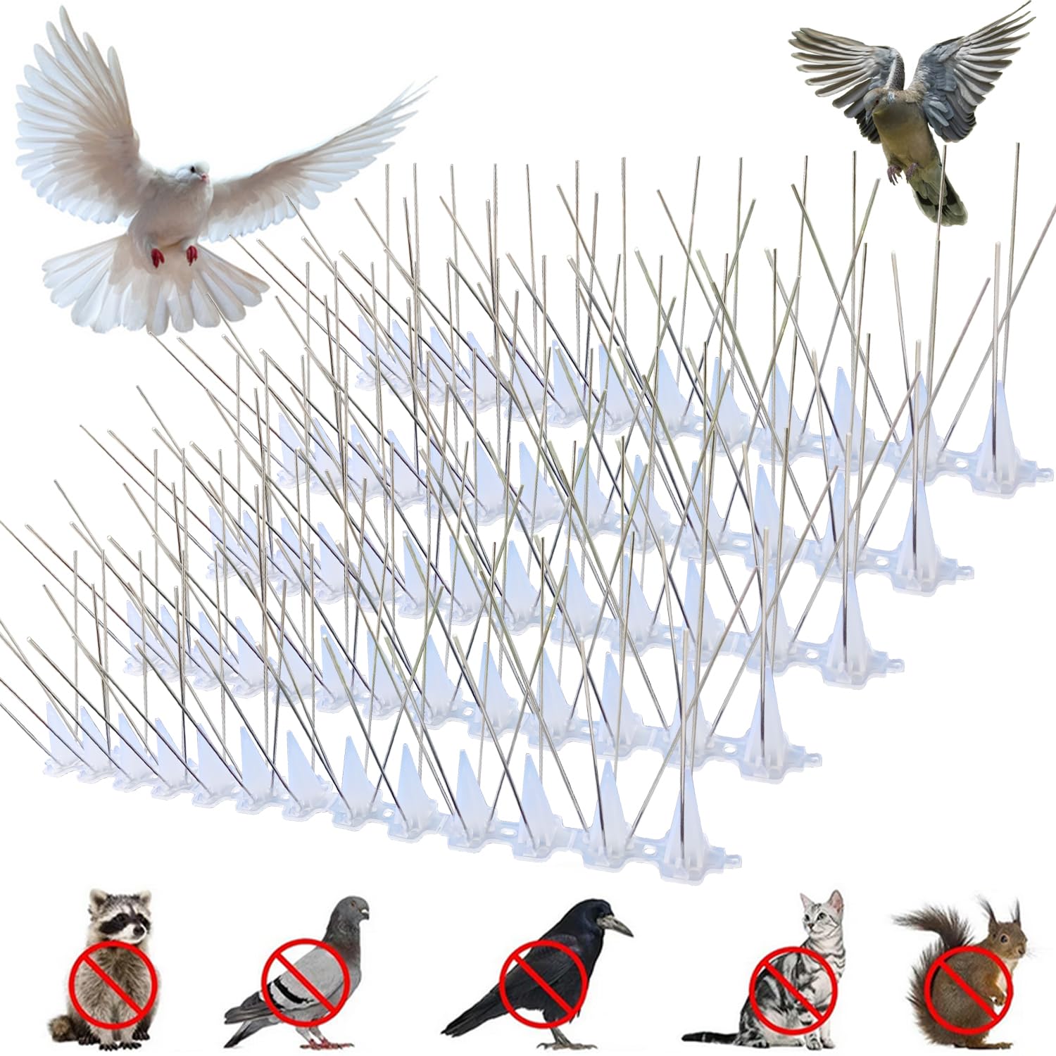 10er Set Vogelabwehr Spikes Vogelschutz Taubenabwehr Vogelschreck - Foto 8