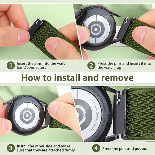 Miniatura 4 de Correa de reloj de liberación rápida - Elección de ancho - Correas de reloj de 18 mm, 19 mm, 20 mm, 22 mm, 24 mm, correas de nylon elásticas