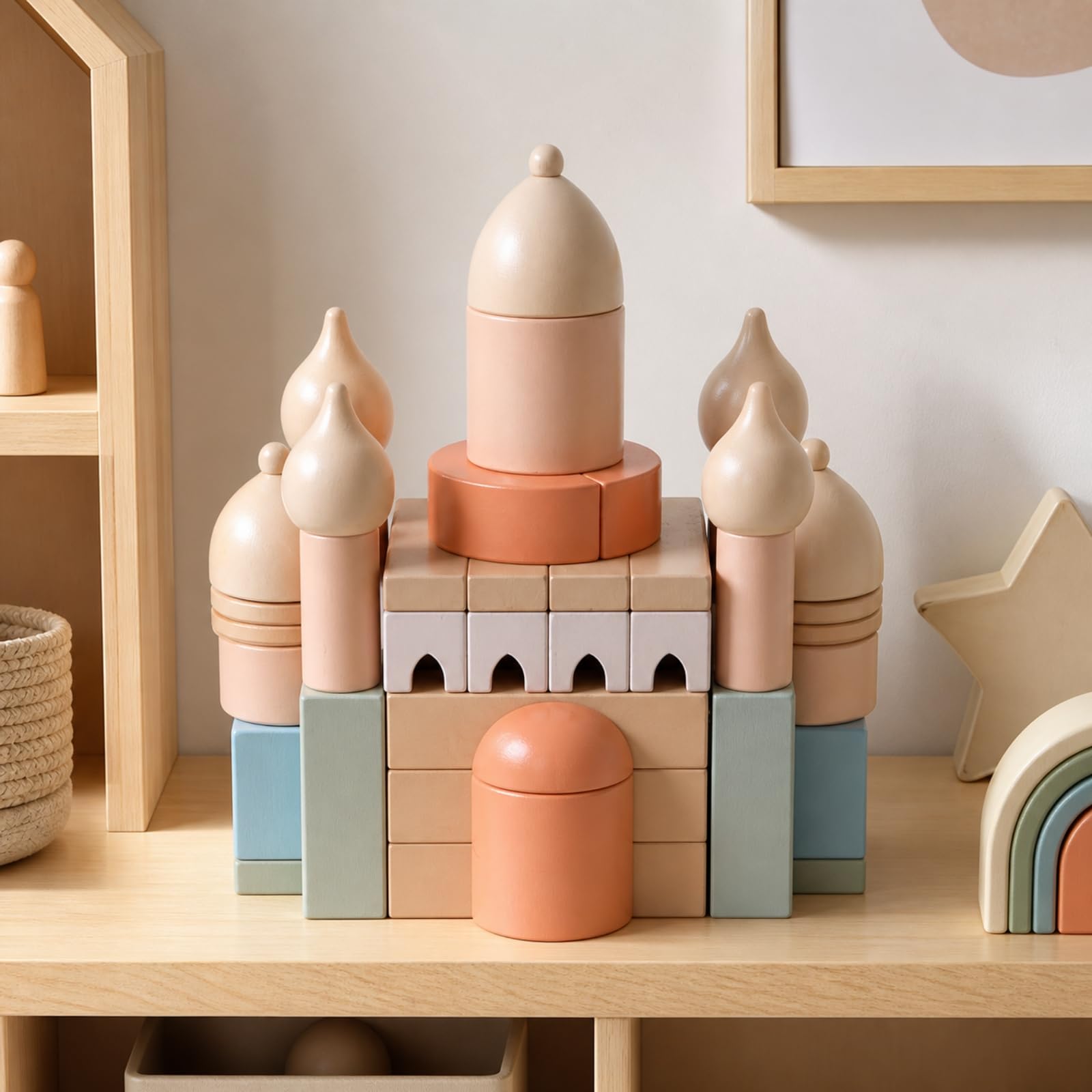 Set di Costruzione con Strutture Verticali Non Elettrico Kit di Montaggio Creativo -da- Resisn Gioco Pedagogico in Legno, Stile A